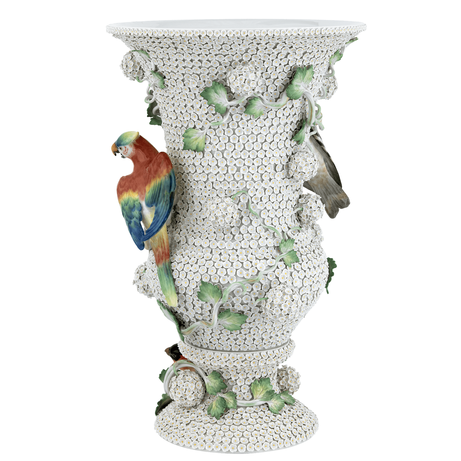 Schneeballvase mit Vögeln, Limitiert, H 51 cm | Meissen Limitierte Meisterwerke 900184-82m13 - Meissen Weimar