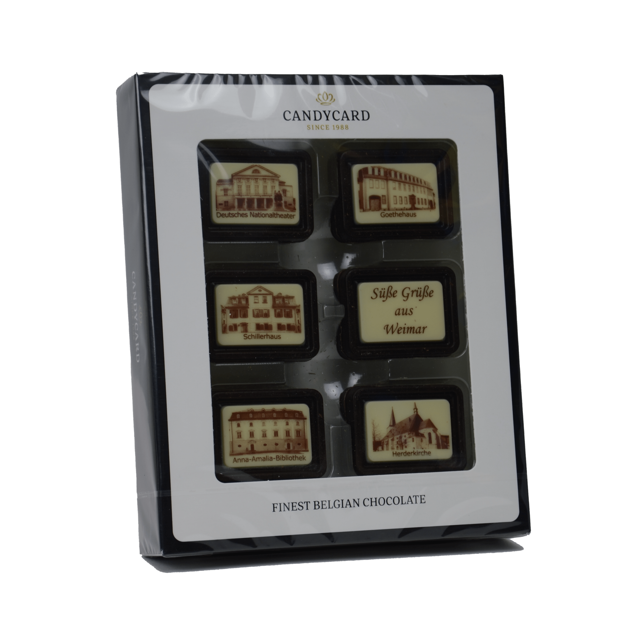 Schokoladen Geschenkbox Weimar - Feinste Belgische Schokolade - Meissen Weimar