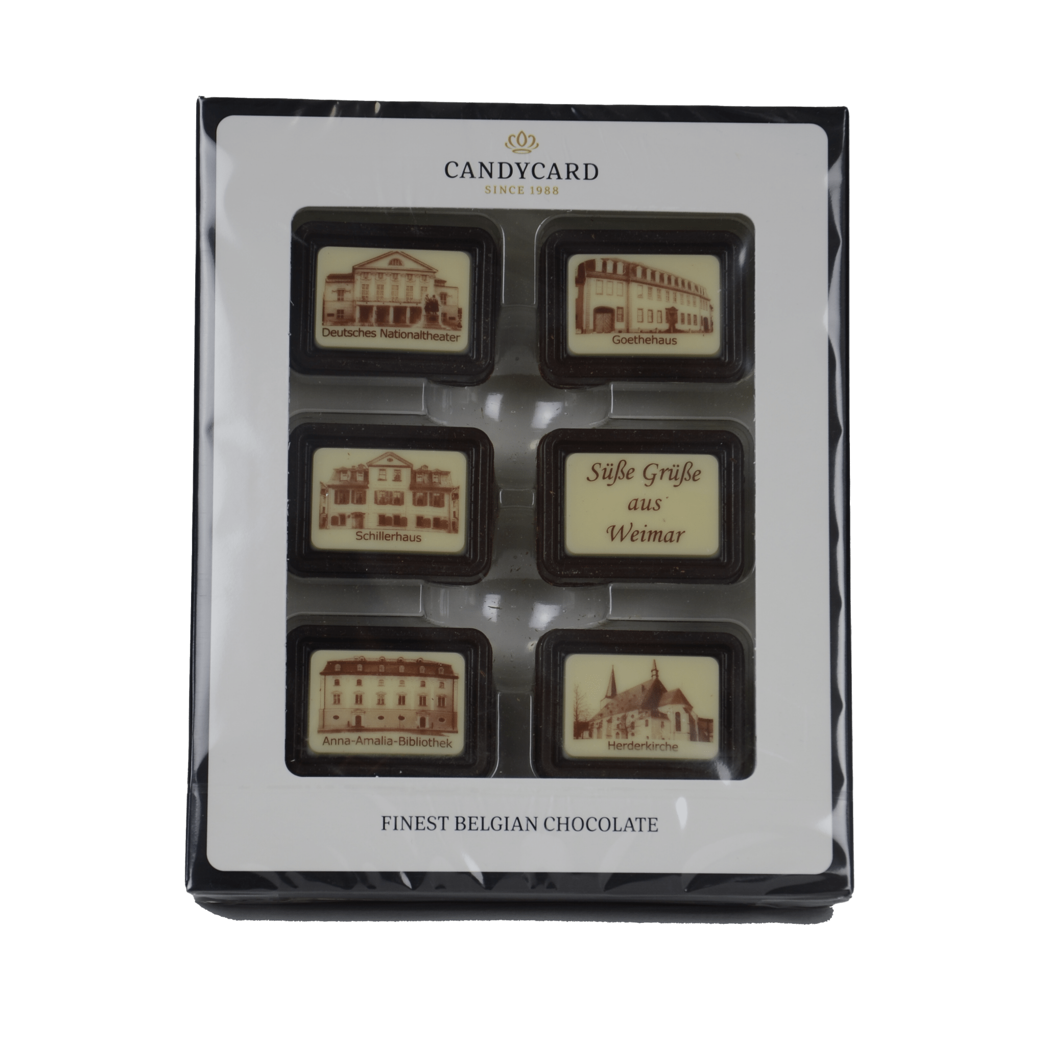 Schokoladen Geschenkbox Weimar - Feinste Belgische Schokolade - Meissen Weimar