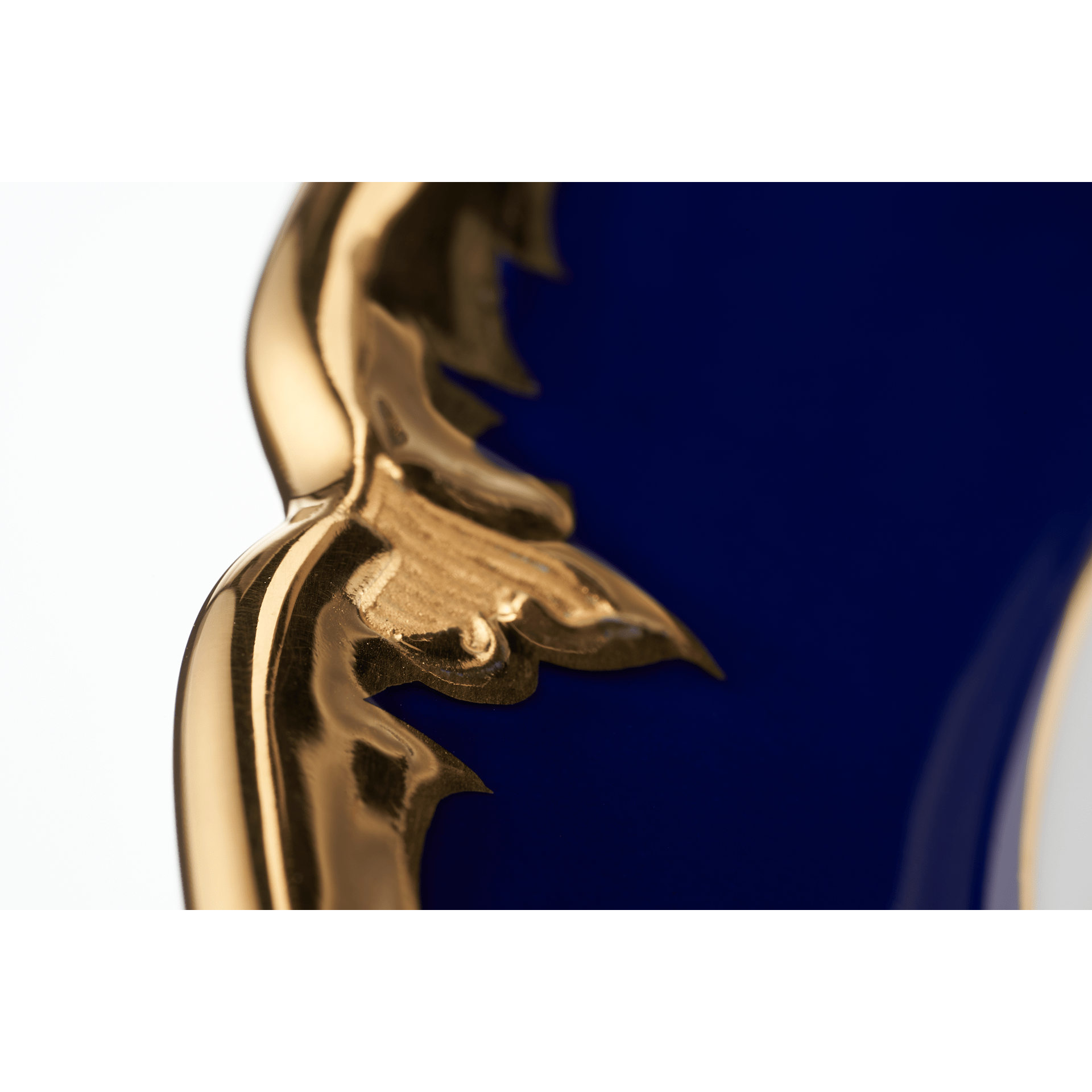Schüssel, groß, gestreute Blümchen, königsblau glasiert, Goldbronze, ø 27 cm | Meissen B - Form 011079 - 15442 - Meissen Weimar