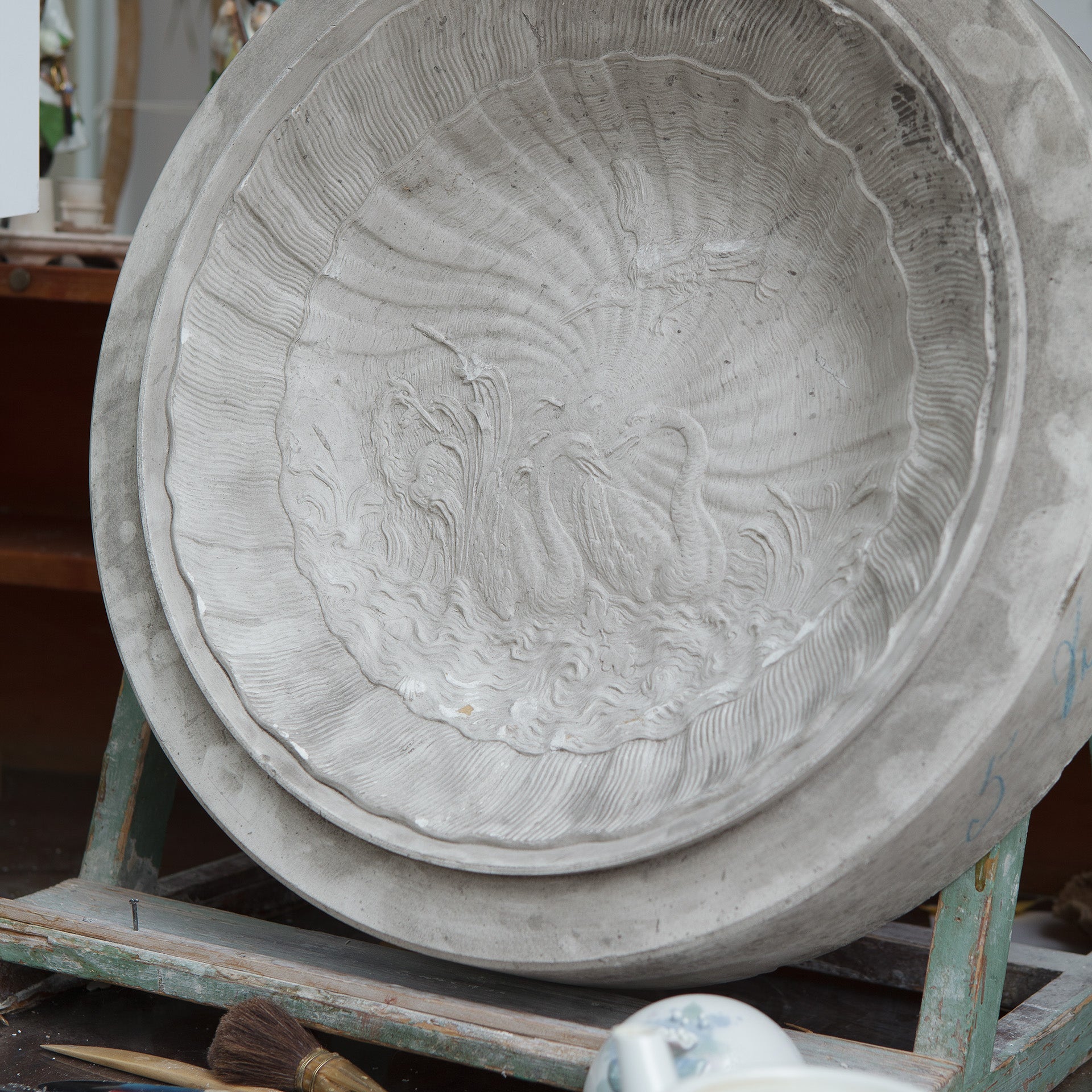 Schüssel, groß, Weiß, Ø 30 cm | Meissen Schwanendessin 000001 - 05422 - Meissen Weimar