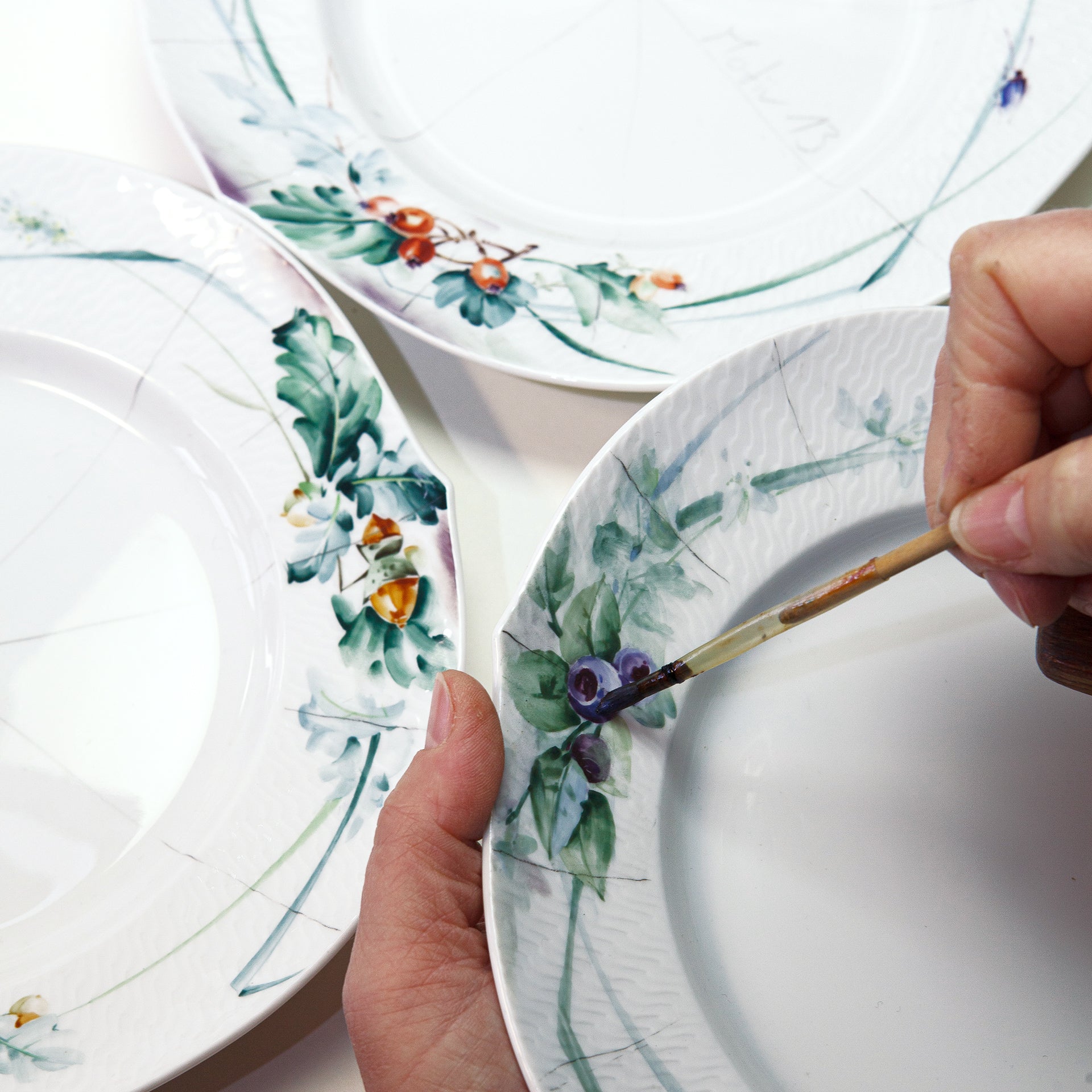 Schüssel Waldflora Ø 27 cm | Meissen Wellenspiel Relief 614501 - 29441 - Meissen Weimar