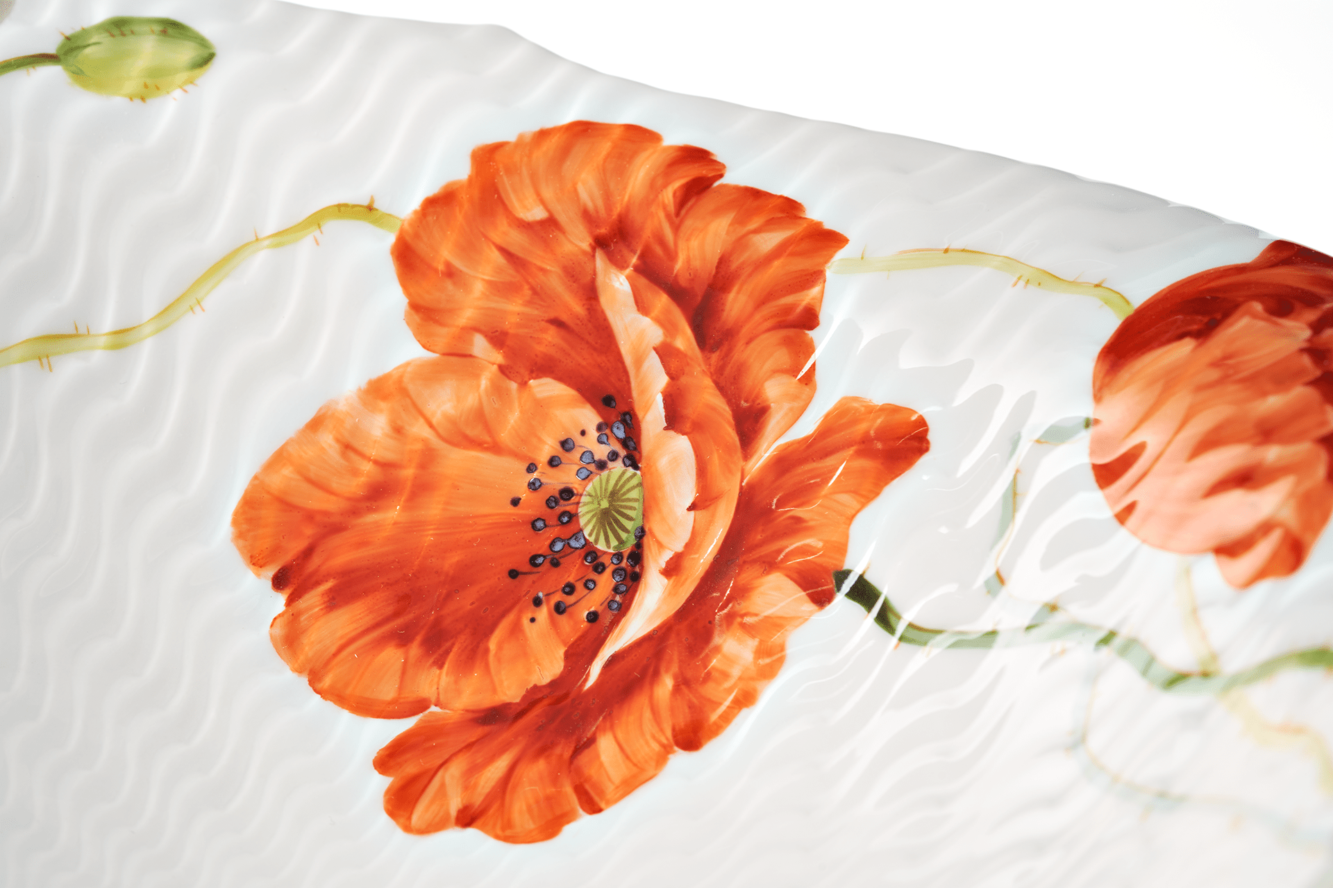 Schüssel Wilder Mohn Ø 27 cm | Meissen Wellenspiel Relief 615201 - 29441 - Meissen Weimar