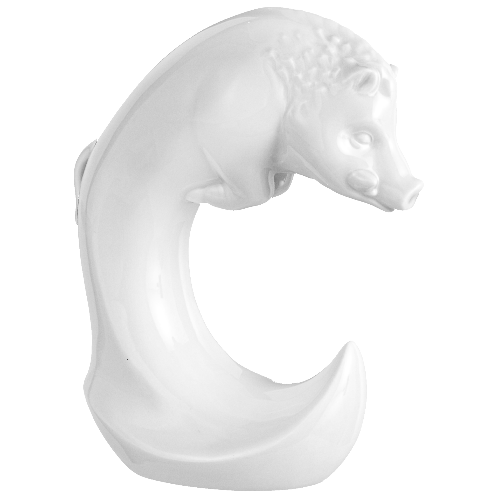 Schwein, Weiß, H 12,5 cm | Meissen Figuren Chinesisches Jahrestier 000001 - 83661 - Meissen Weimar