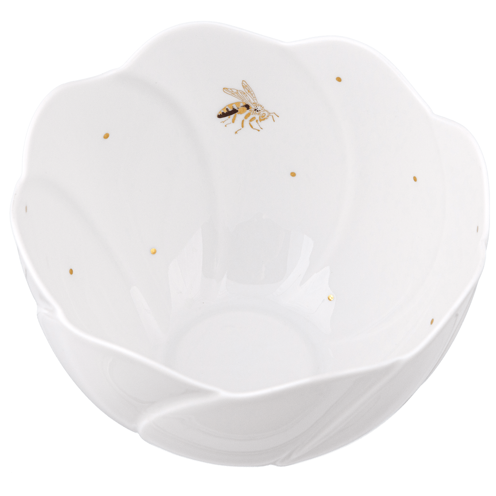 Seerosenschälchen, Bienen mit Goldpunkten, H 6,5 cm | Meissen Leuchter Kollektion 71A168 - 53N68 - Meissen Weimar