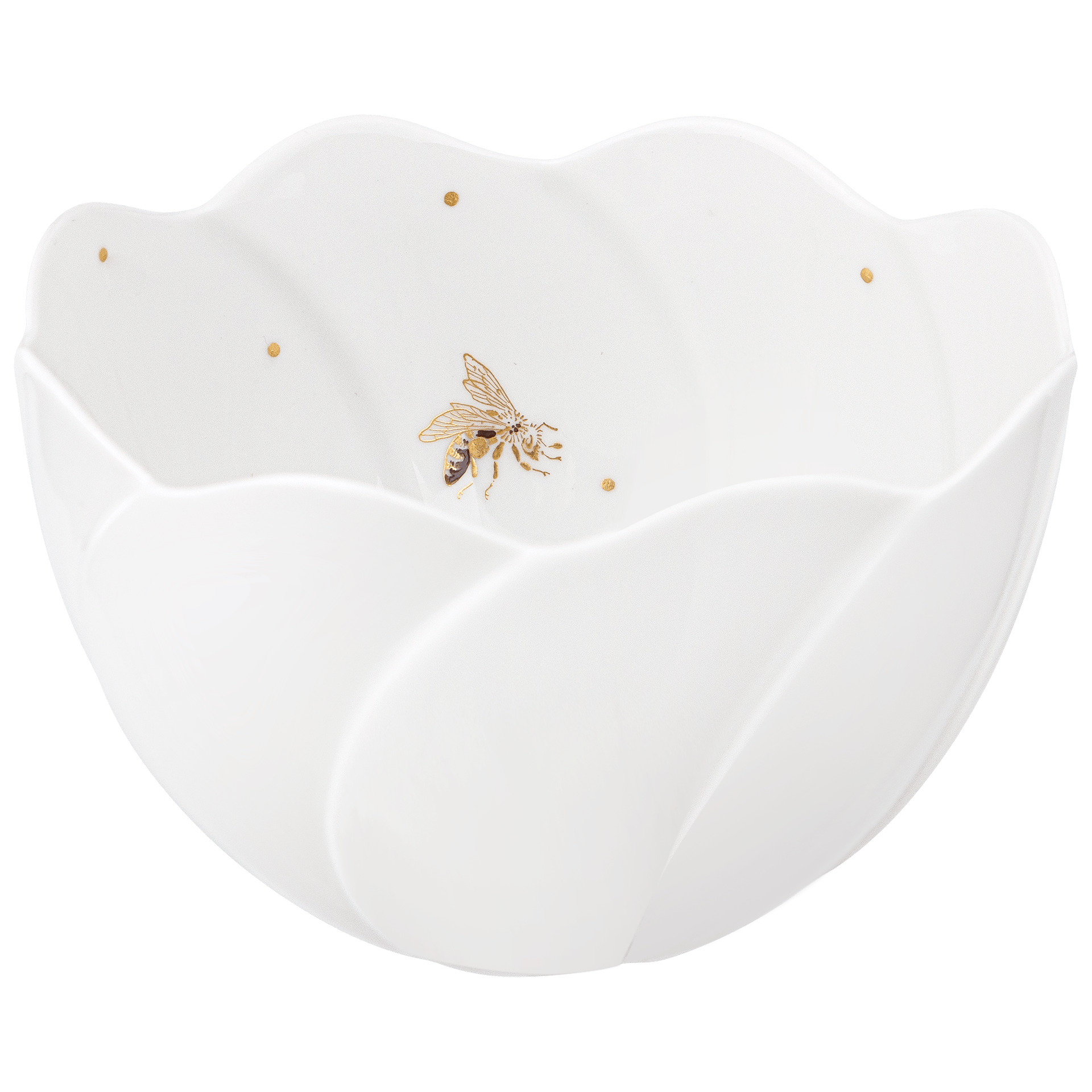 Seerosenschälchen, Bienen mit Goldpunkten, H 6,5 cm | Meissen Leuchter Kollektion 71A168 - 53N68 - Meissen Weimar
