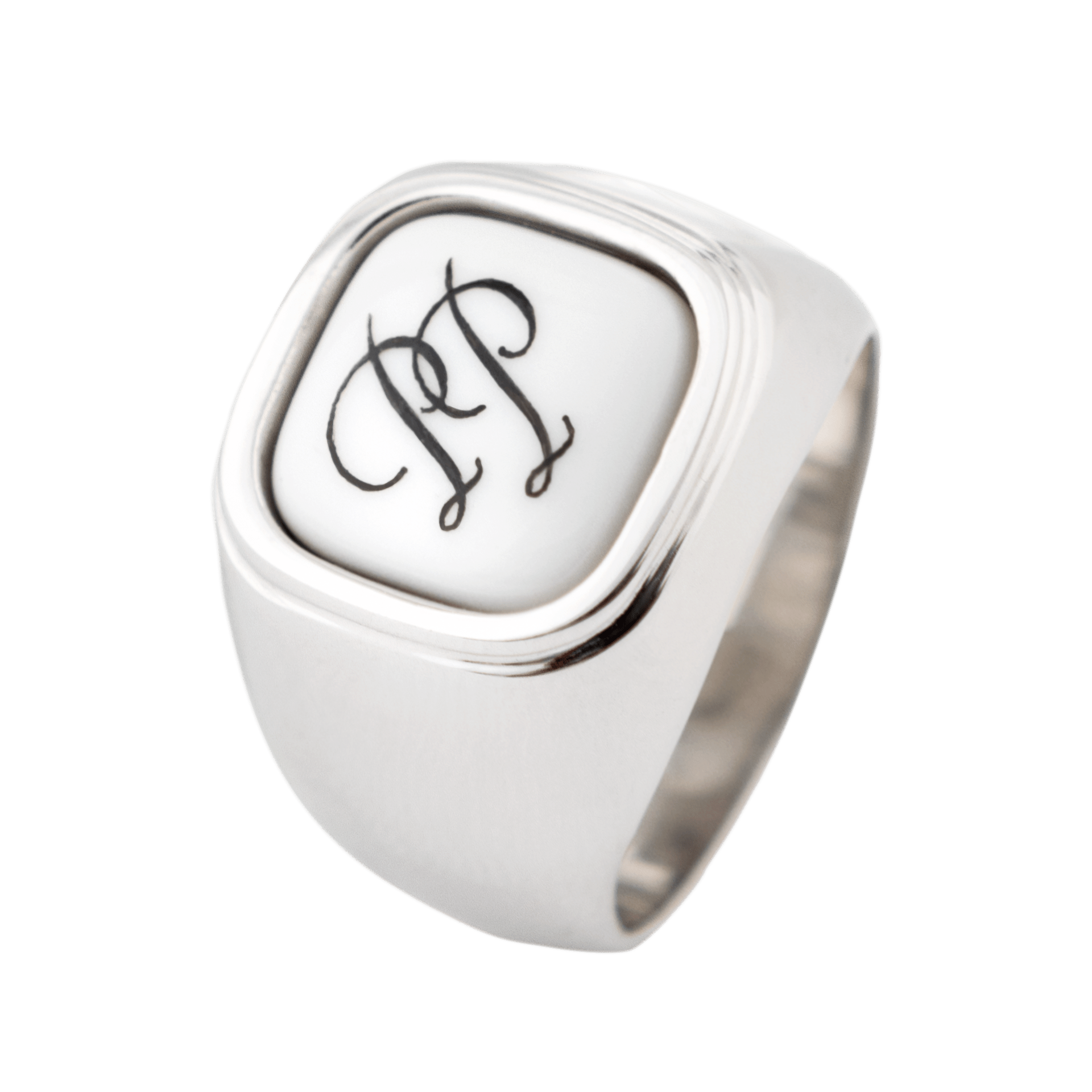 Siegelring eckig mit Monogramm schwarz, 25 g | Meissen Geschenke 97b204-53ma5 - Meissen Weimar