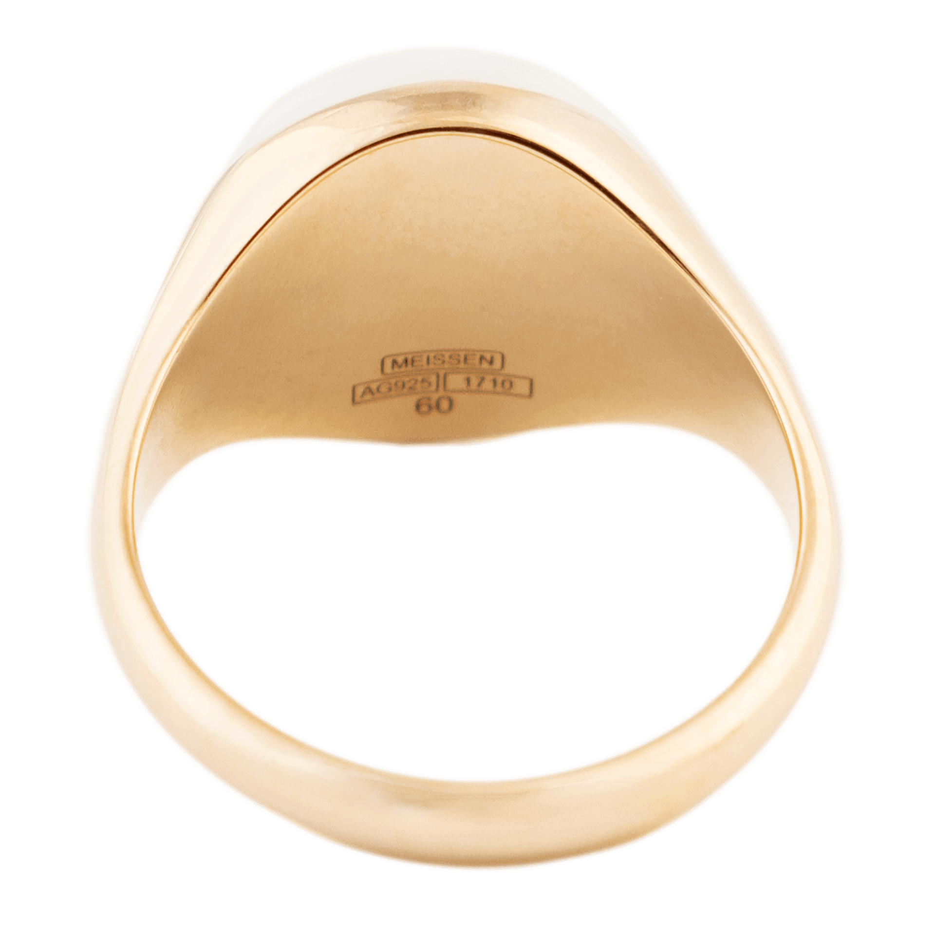 Siegelring Monogramm, Silber 925 rosé vergoldet | Meissen Schmuck Individuell 97b202-53mx2 - Meissen Weimar