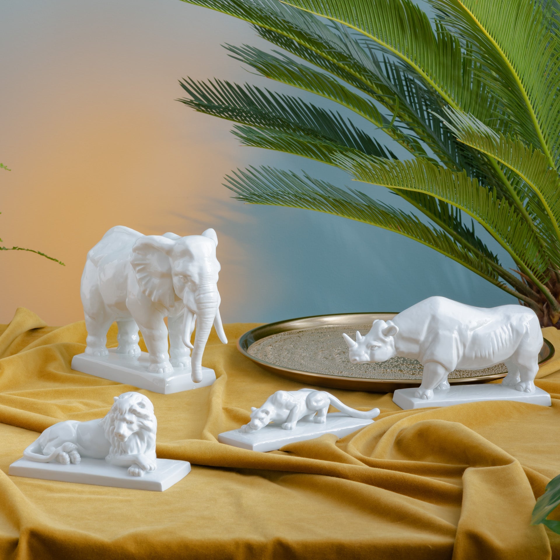 Skulptur Büffel Weiß H 13 cm | Meissen Atelier - Edition 000001 - 78014 - Meissen Weimar