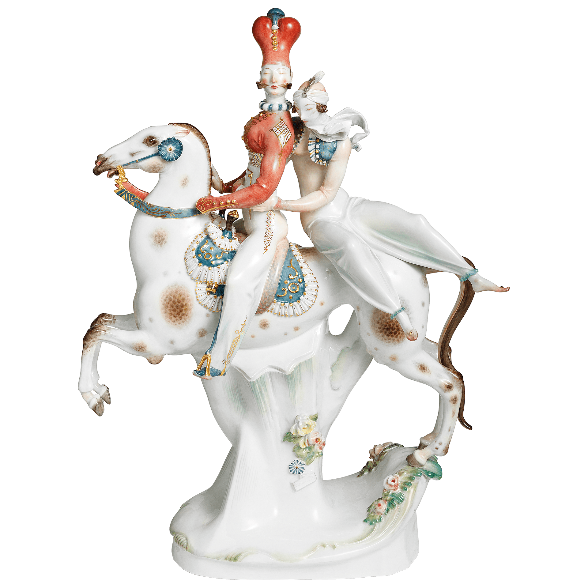 Skulptur Entführung, bunt, H 36 cm | Meissen Exklusiv - Kollektion 900380 - 73324 - Meissen Weimar