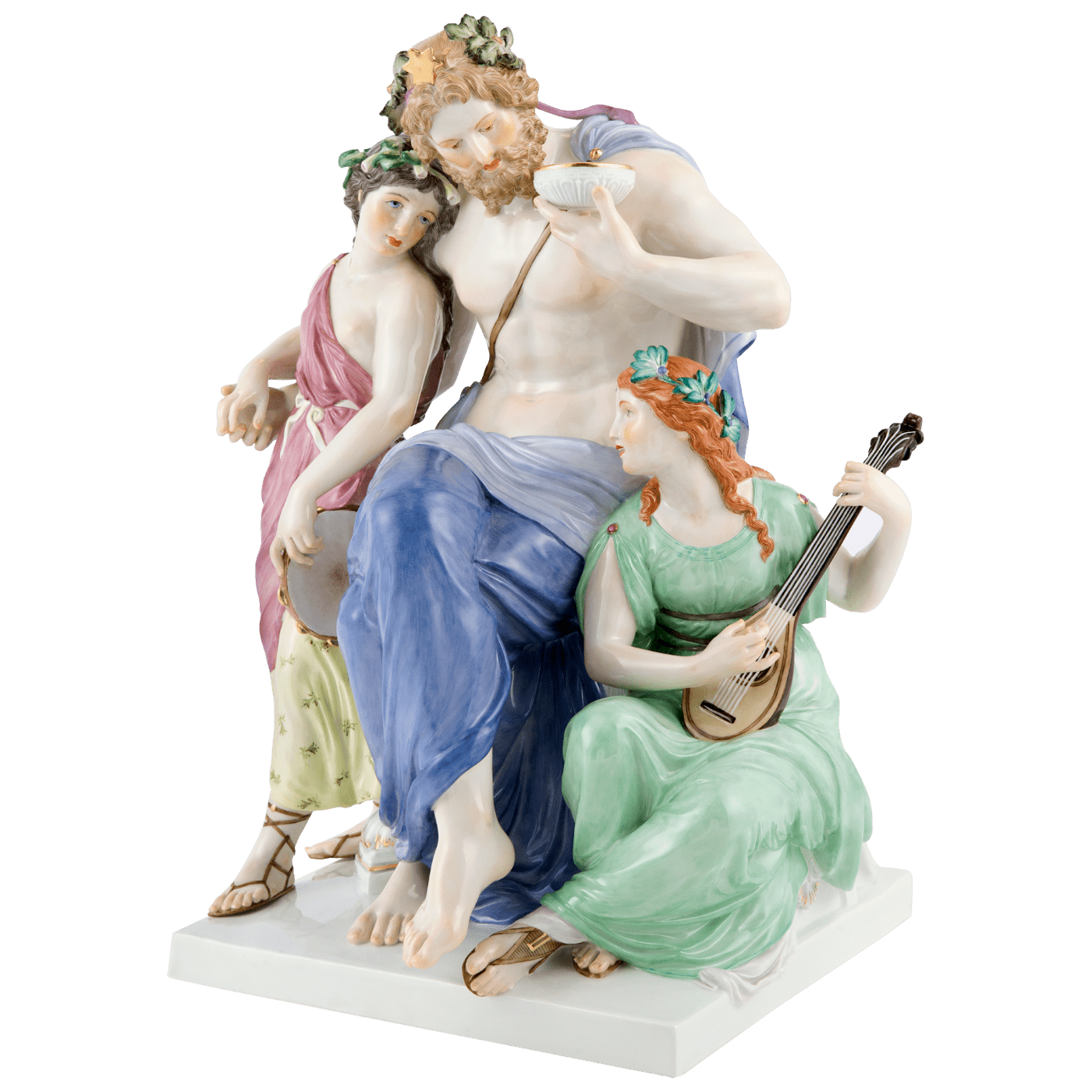 Skulptur Gruppe Der Abend, Handbemalt, H 36 cm | Meissen Limitierte Meisterwerke 900384 - 73679 - Meissen Weimar