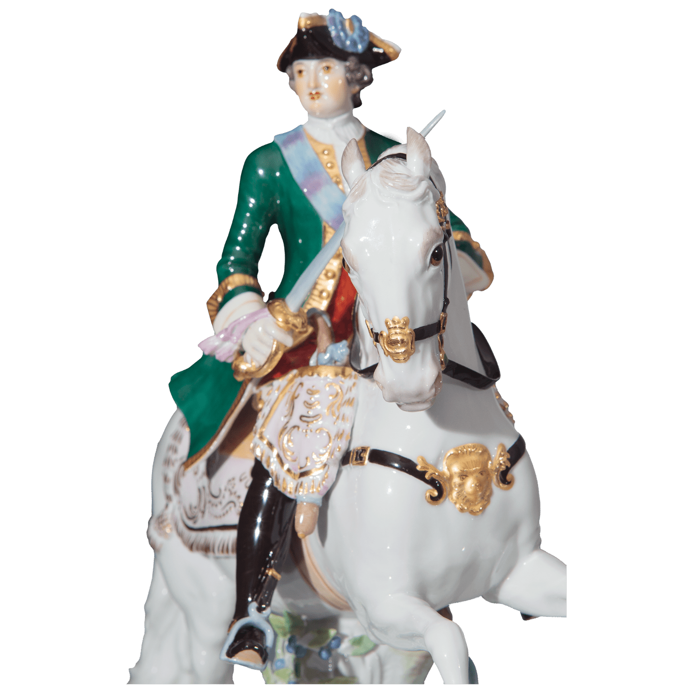 Skulptur Kaiserin Katharina II. auf Pferd, handbemalt, H 25 cm | Meissen Exklusiv - Kollektion 900380 - 73391 - Meissen Weimar