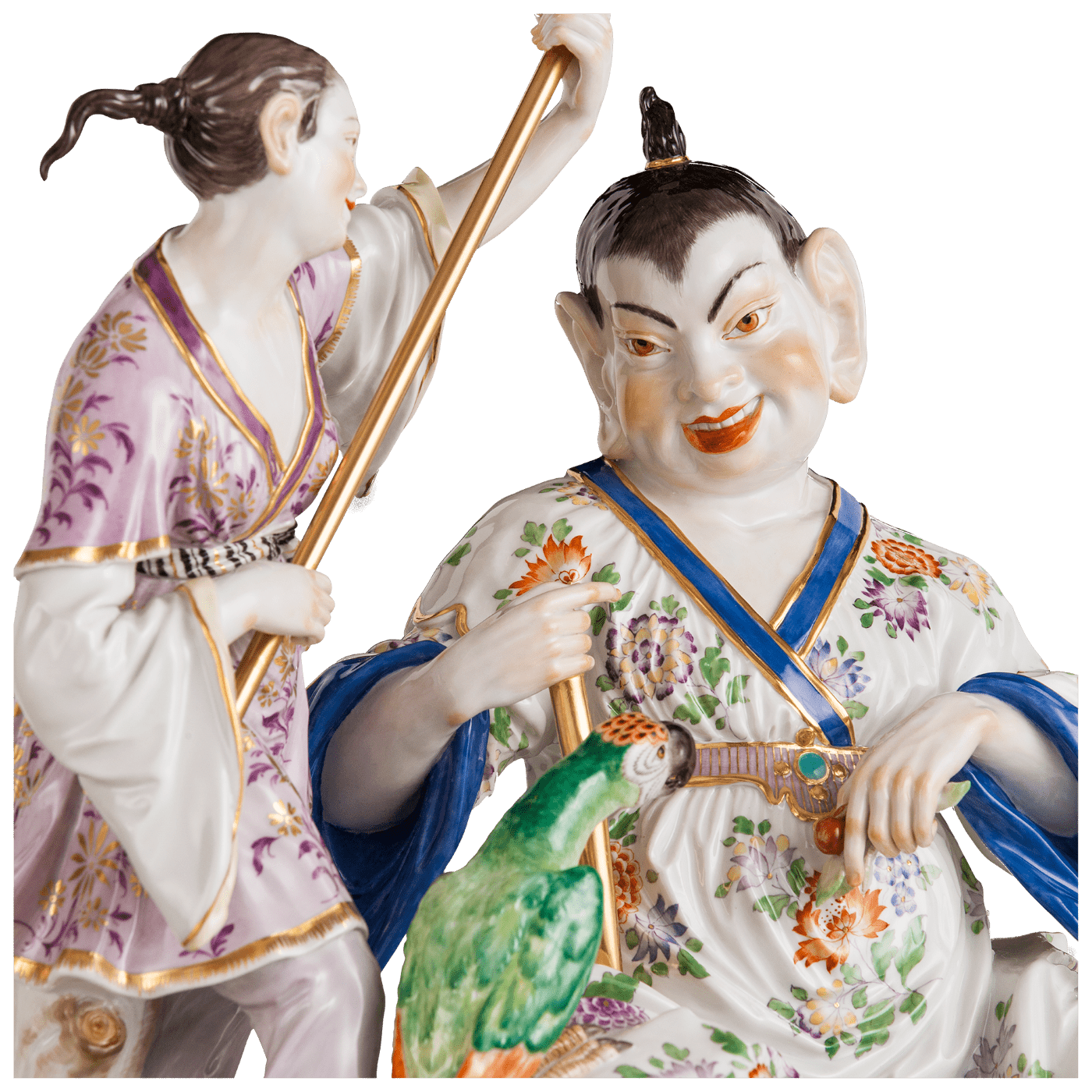 Skulptur Pagodengruppe mit Schirm, H 42 cm, limitiert | Meissen Limitierte Meisterwerke 900384 - 67m01 - Meissen Weimar