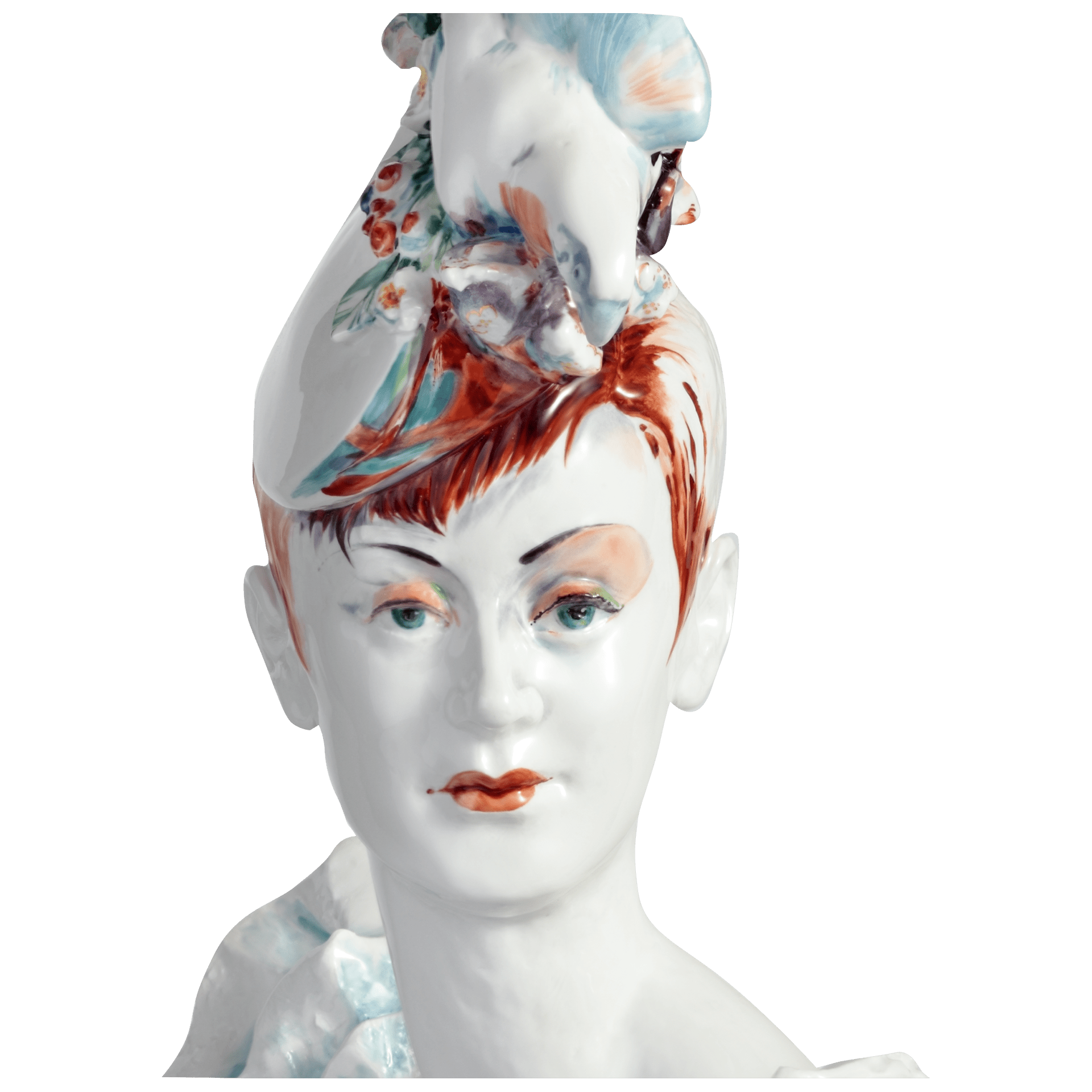Skulptur Torso Dame mit Papagei, H 64,5 cm, limitiert | Meissen Limitierte Meisterwerke 900384 - 60951 - Meissen Weimar