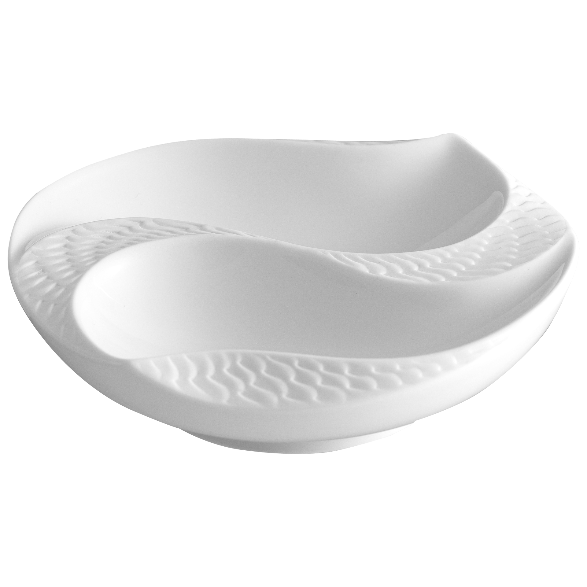 Soßenschale, Biskuit Weiß, Ø 12,5 cm | Meissen Wellenspiel Relief 860101 - 53573 - Meissen Weimar