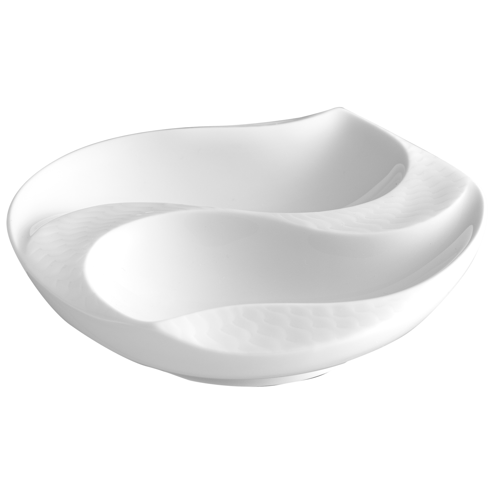 Soßenschale, Weiß, Ø 12,5 cm | Meissen Wellenspiel Relief 000001 - 53573 - Meissen Weimar