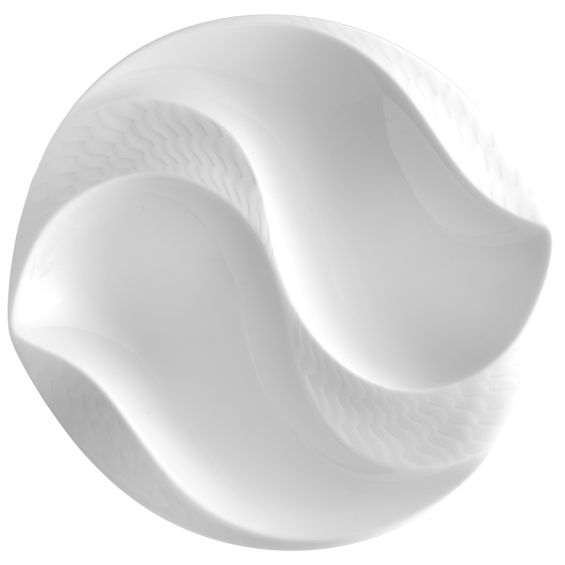 Soßenschale, Weiß, Ø 12,5 cm | Meissen Wellenspiel Relief 000001 - 53573 - Meissen Weimar