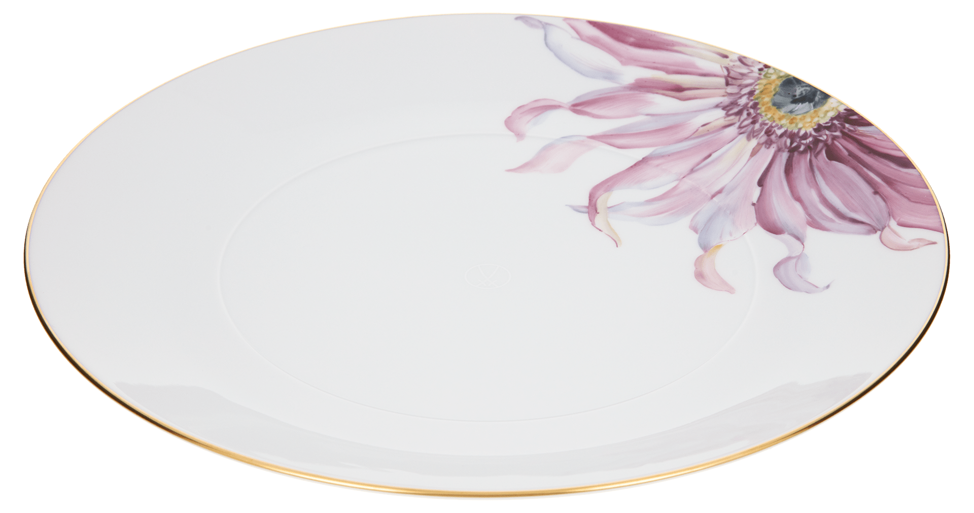Speiseteller, groß, 'Giant Bloom', Gerbera, Goldrand, Ø 30 cm | Meissen Cosmopolitan 61B157 - 37479 - Meissen Weimar