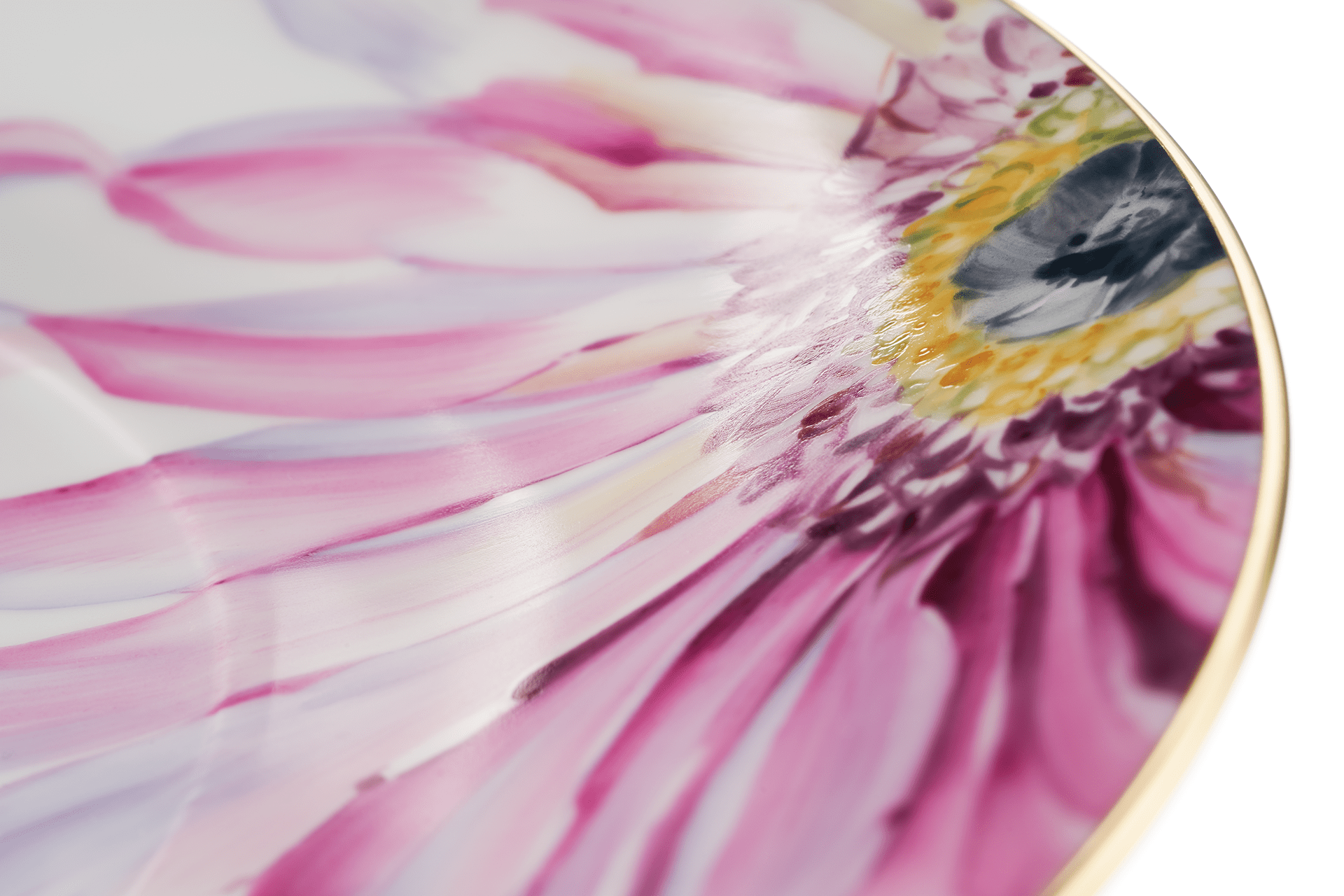 Speiseteller, groß, 'Giant Bloom', Gerbera, Goldrand, Ø 30 cm | Meissen Cosmopolitan 61B157 - 37479 - Meissen Weimar