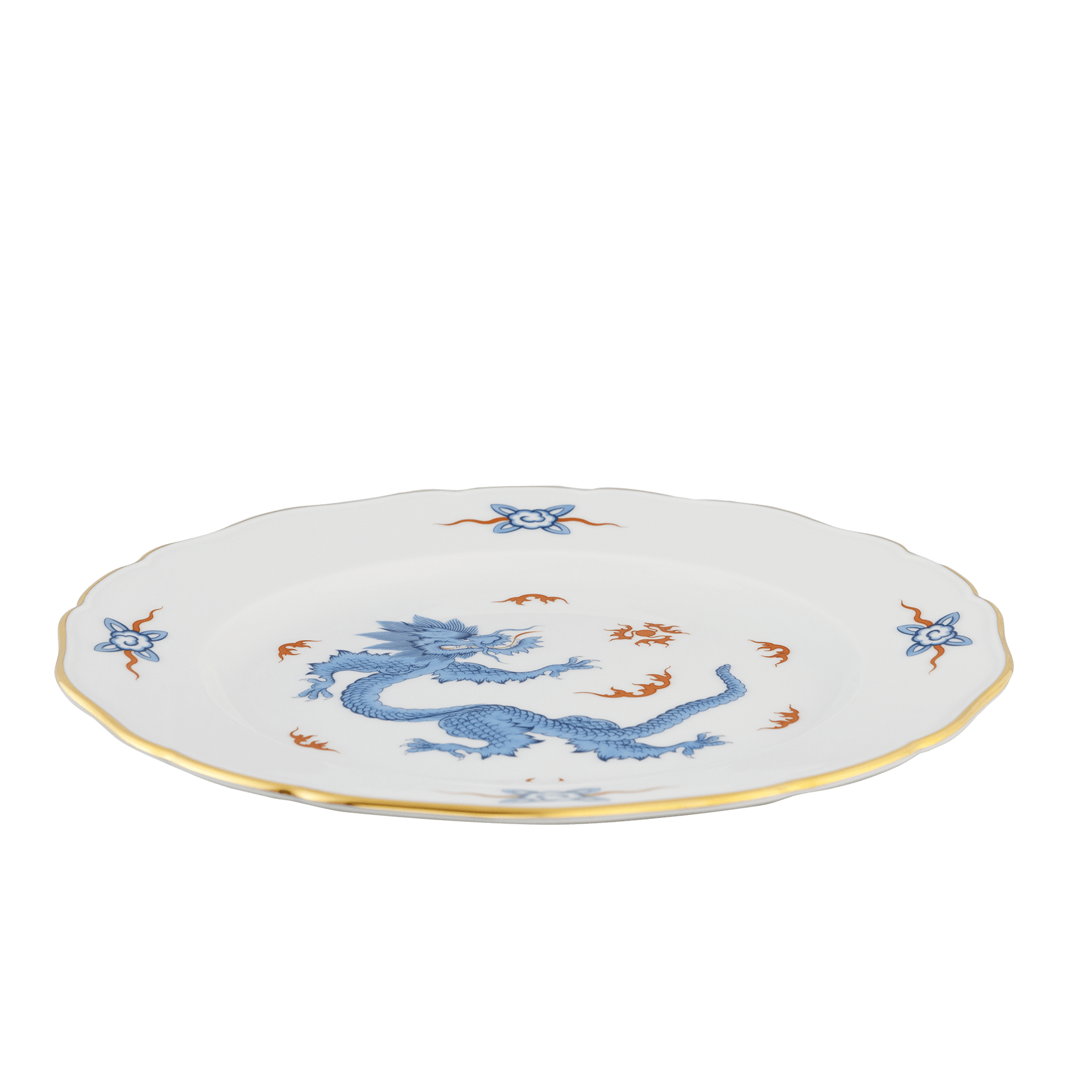 Speiseteller Ming Drache blau, handausgemalt, Ø 28 cm | Meissen Neuer Ausschnitt 33d210-00479 - Meissen Weimar