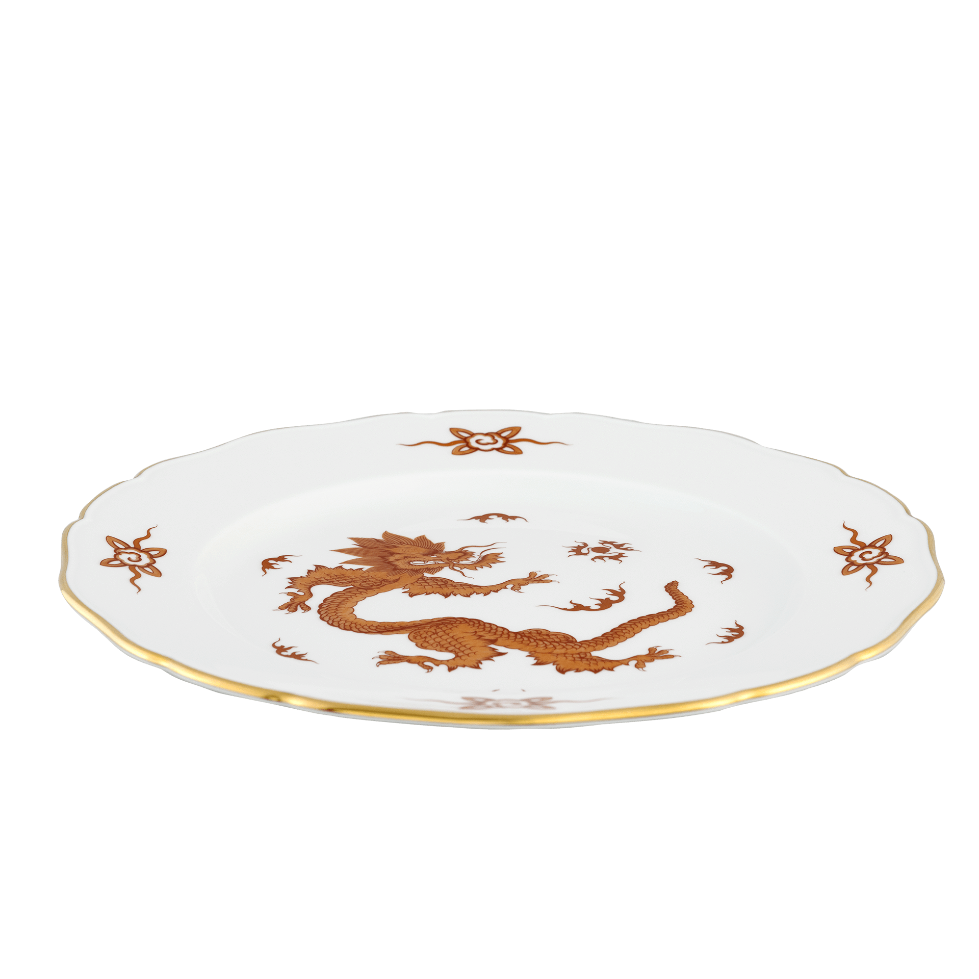 Speiseteller, Ming - Drache, rot, handausgemalt, Ø 28 cm | Meissen Neuer Ausschnitt 33D510-00479 - Meissen Weimar