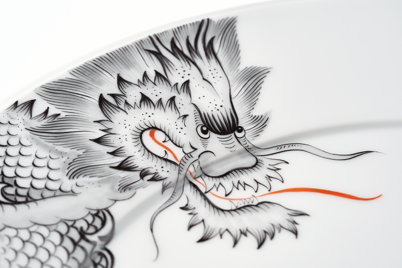 Speiseteller, Ming Dragon, schwarz, Ø 29 cm | Meissen Vitruv 33a311 - 43479 - Meissen Weimar