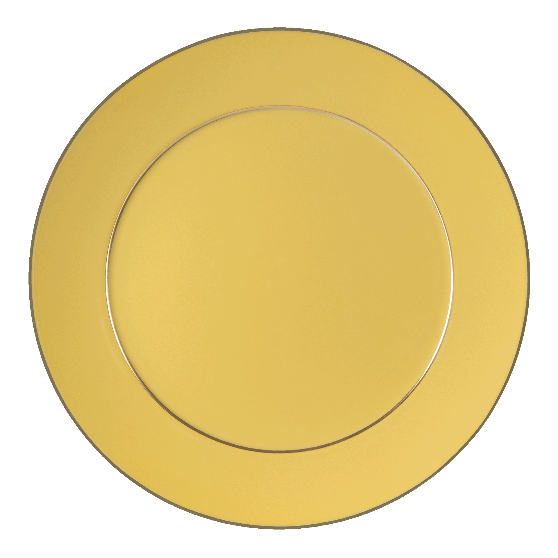Speiseteller uni gelb Rand gold Ø 29 cm | Meissen No. 41 Noble Blue 79b522-41479 - Meissen Weimar