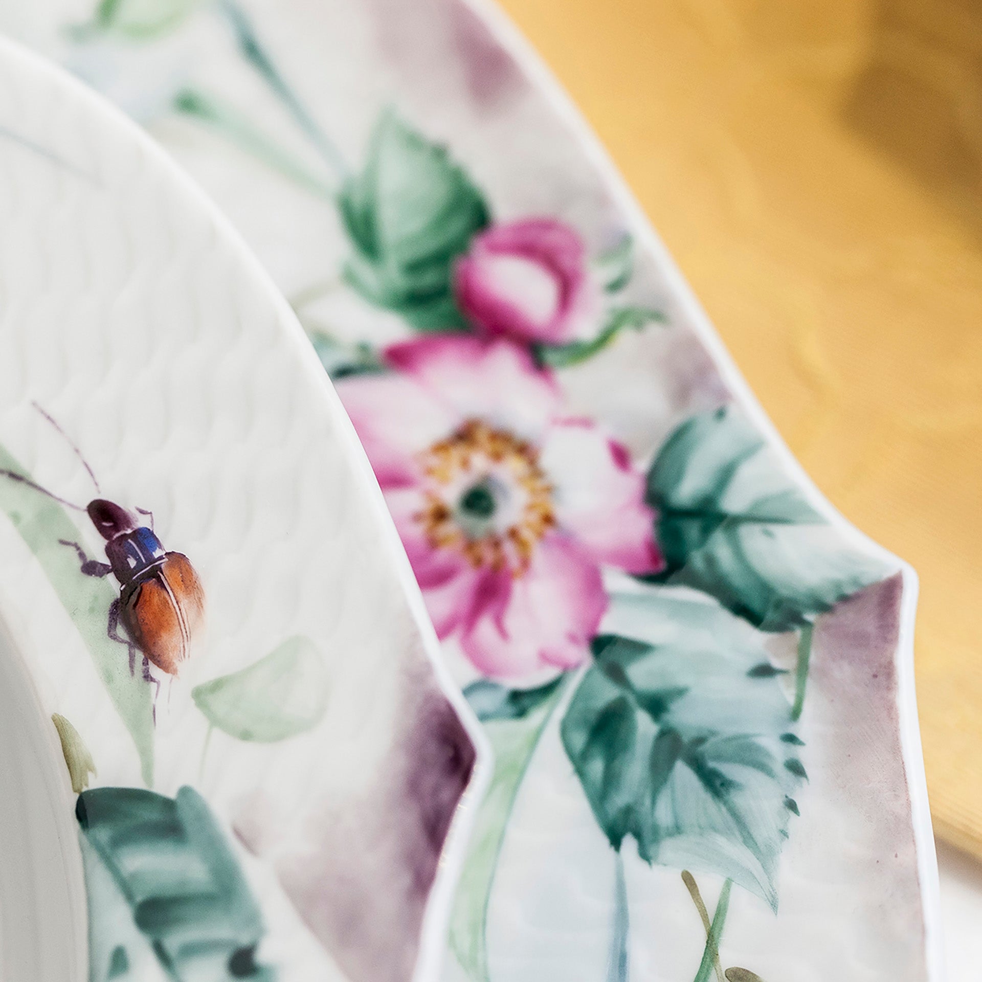 Speiseteller Waldflora Ø 28,5 cm | Meissen Wellenspiel Relief 61c014 - 29479 - Meissen Weimar
