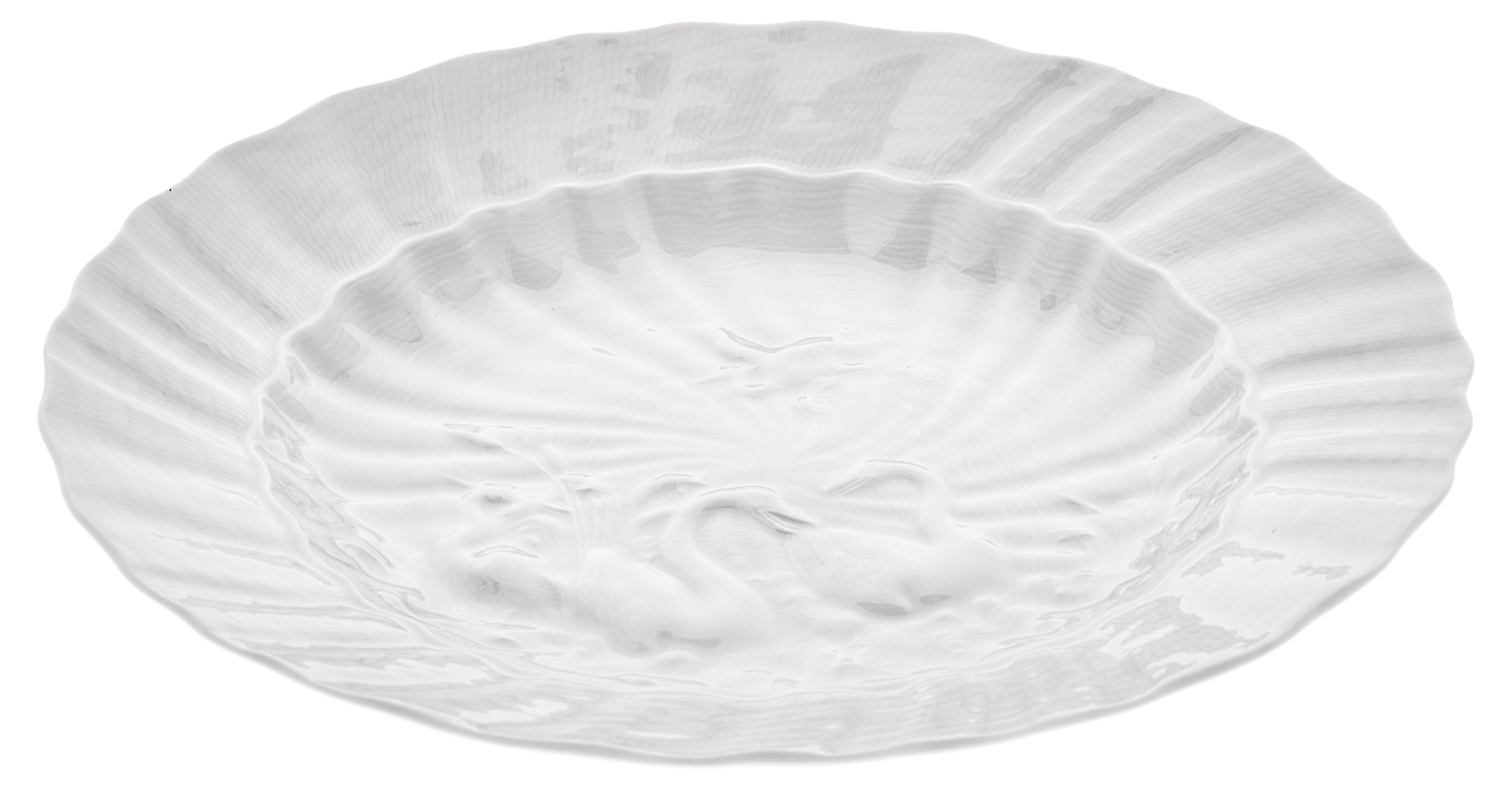 Speiseteller Weiß Ø 22 cm | Meissen Schwanendessin 000001 - 05473 - Meissen Weimar