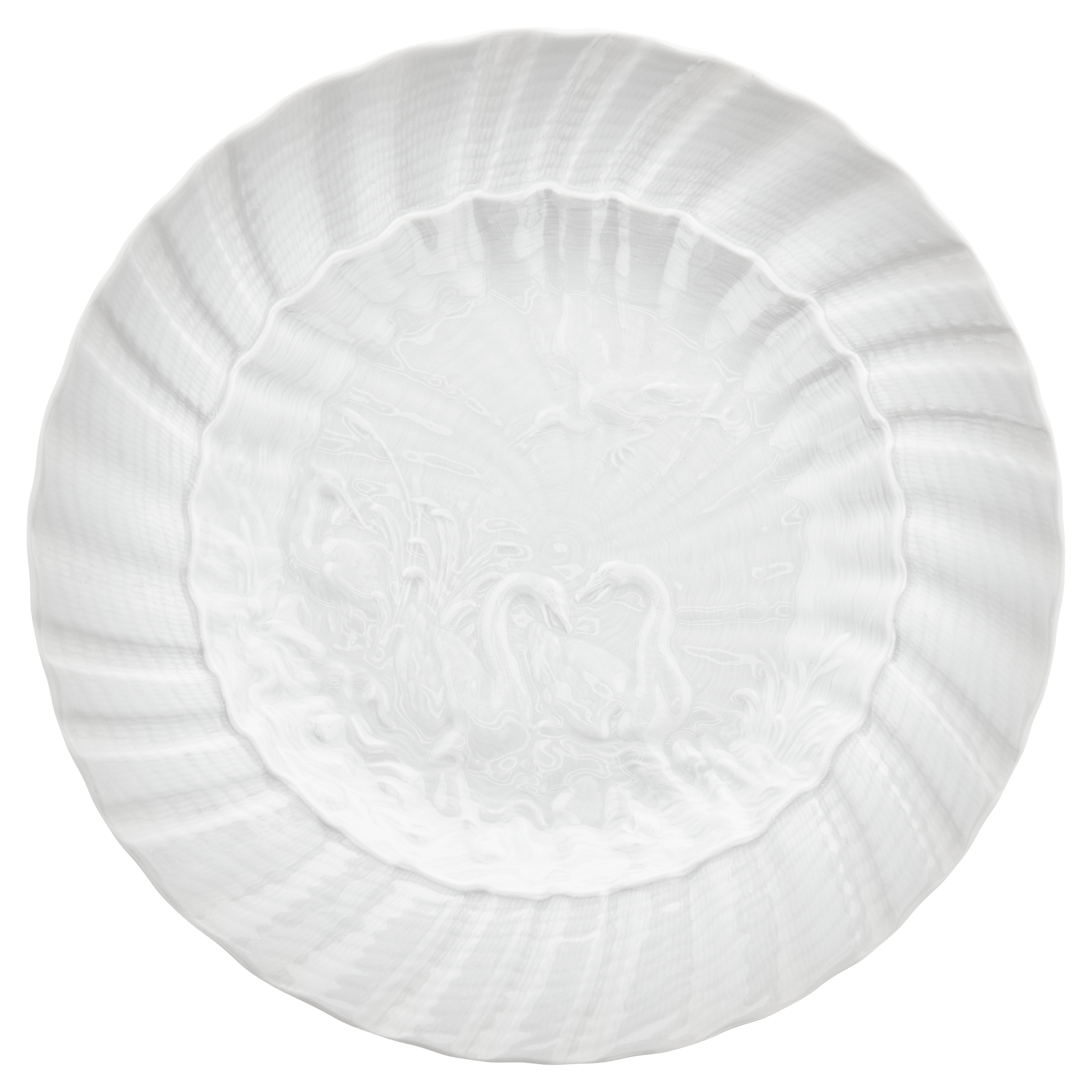 Speiseteller, Weiß, ø 24,5 cm | Meissen Schwanendessin 000001 - 05475 - Meissen Weimar