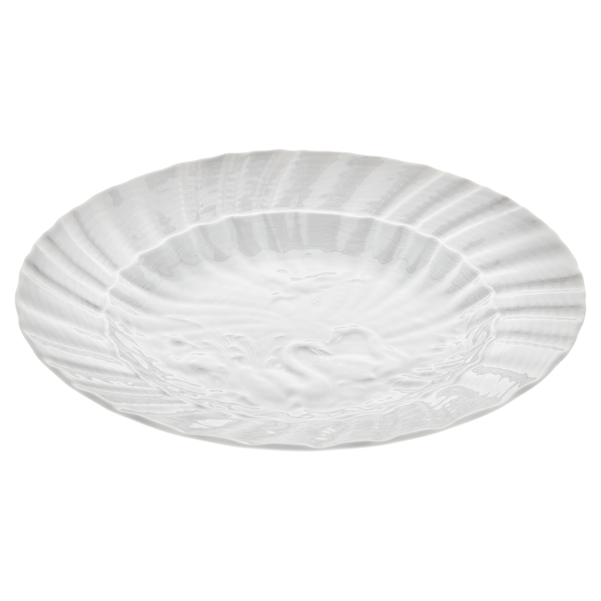 Speiseteller, Weiß, ø 24,5 cm | Meissen Schwanendessin 000001 - 05475 - Meissen Weimar