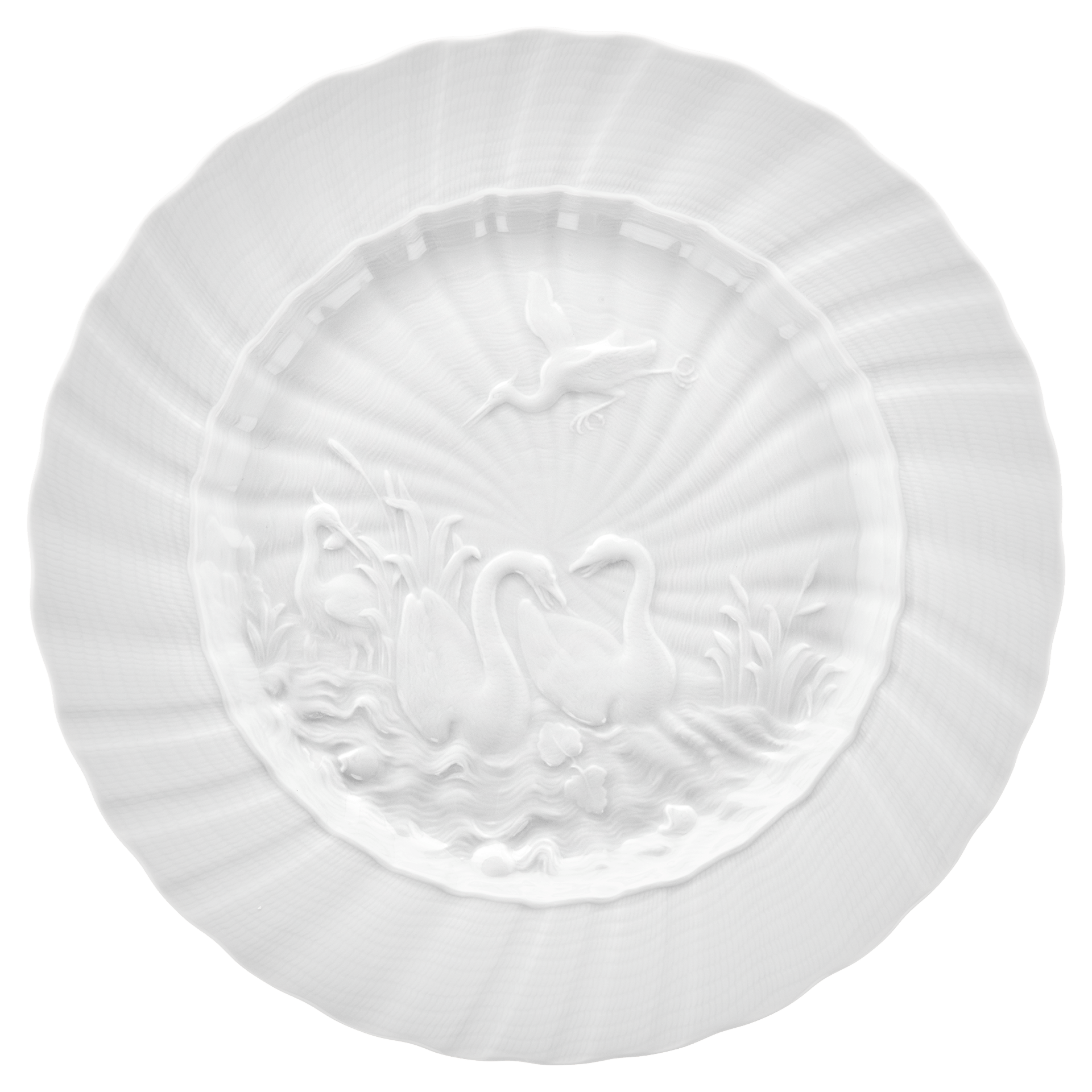 Speiseteller, Weiß, ø 28 cm | Meissen Schwanendessin 000001 - 05479 - Meissen Weimar