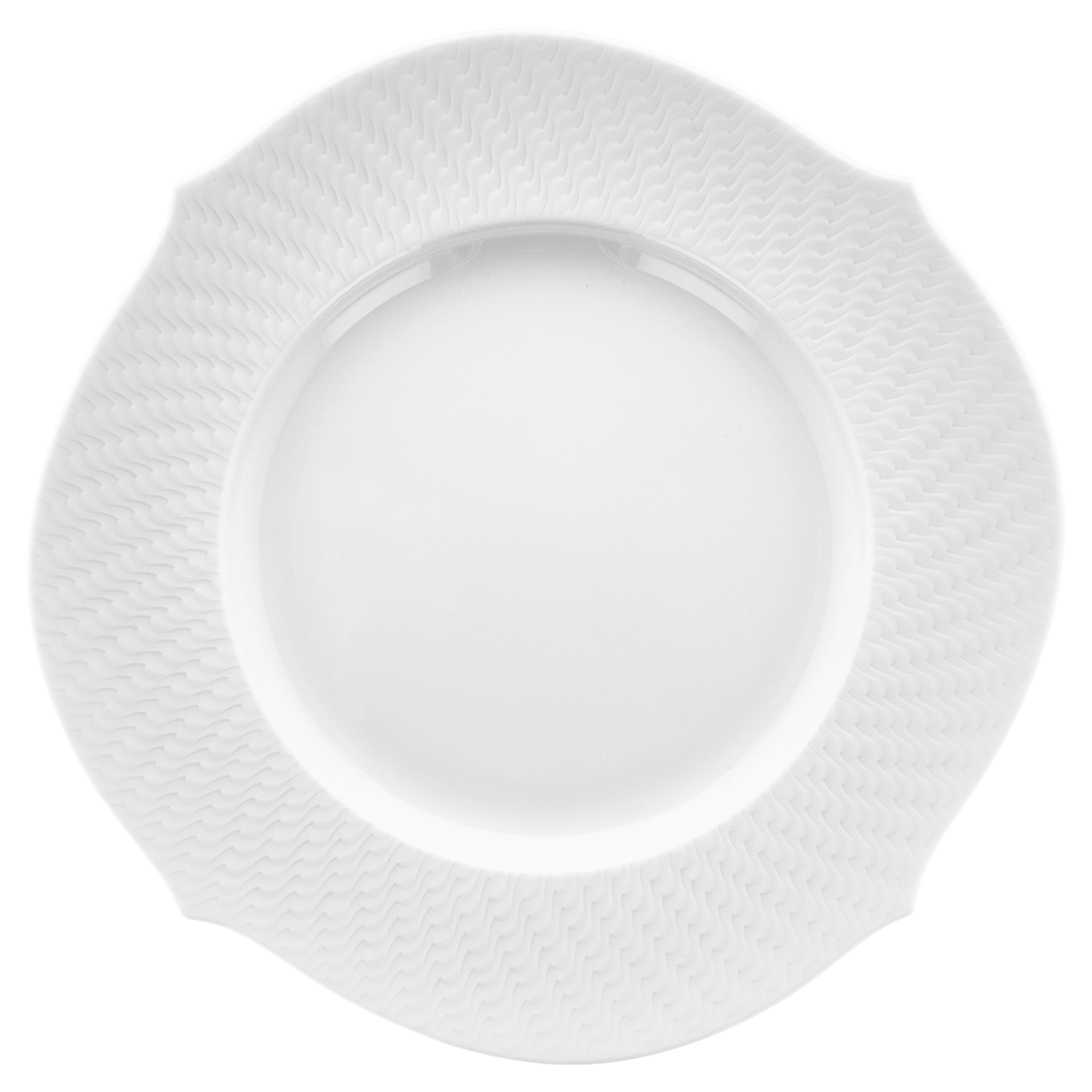 Speiseteller, Weiß, Ø 28,5 cm | Meissen Wellenspiel Relief 000001 - 29479 - Meissen Weimar