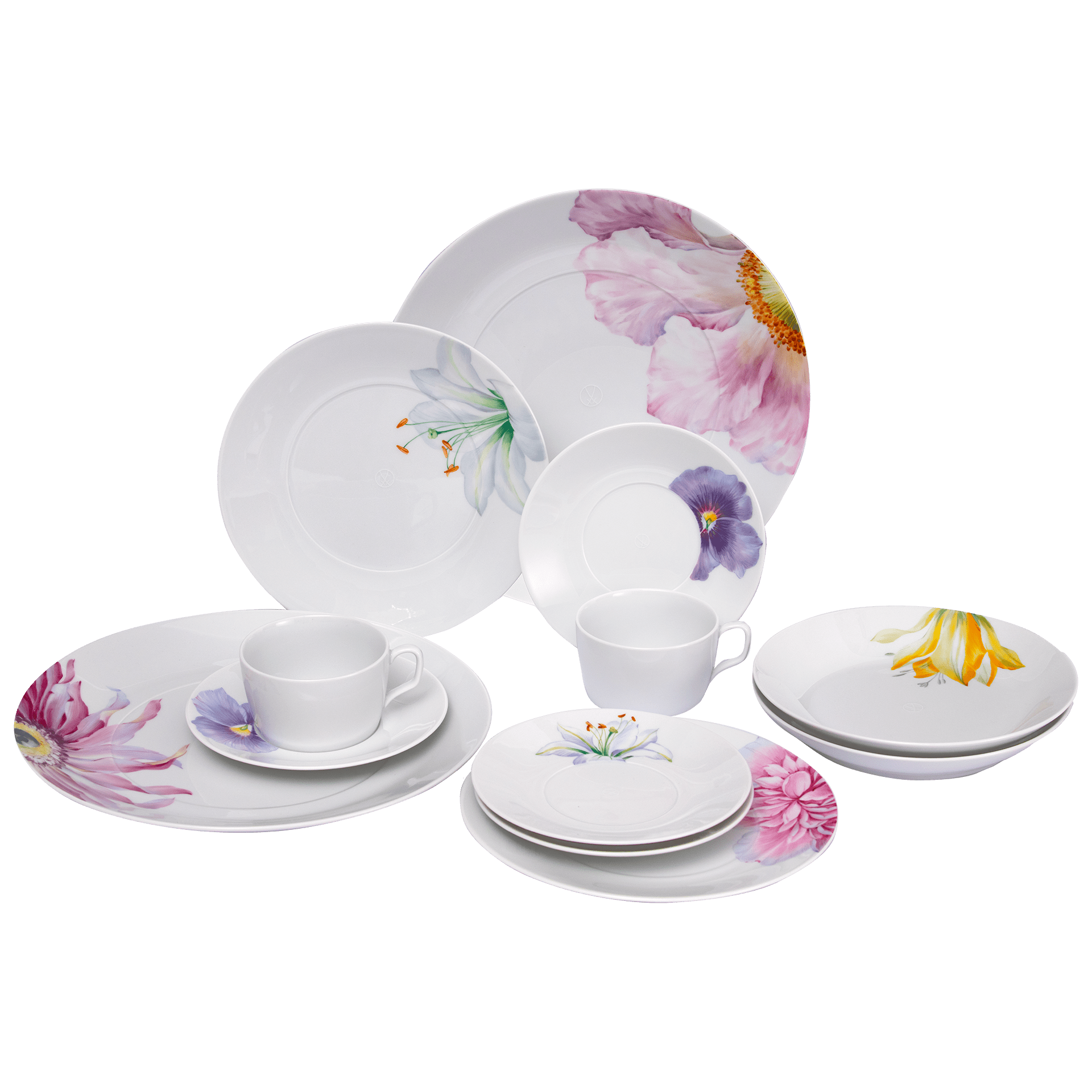Starter - Set Geschirr, Giant Bloom, 12 - teilig | Meissen Cosmopolitan 61k001 - c3727 - Meissen Weimar