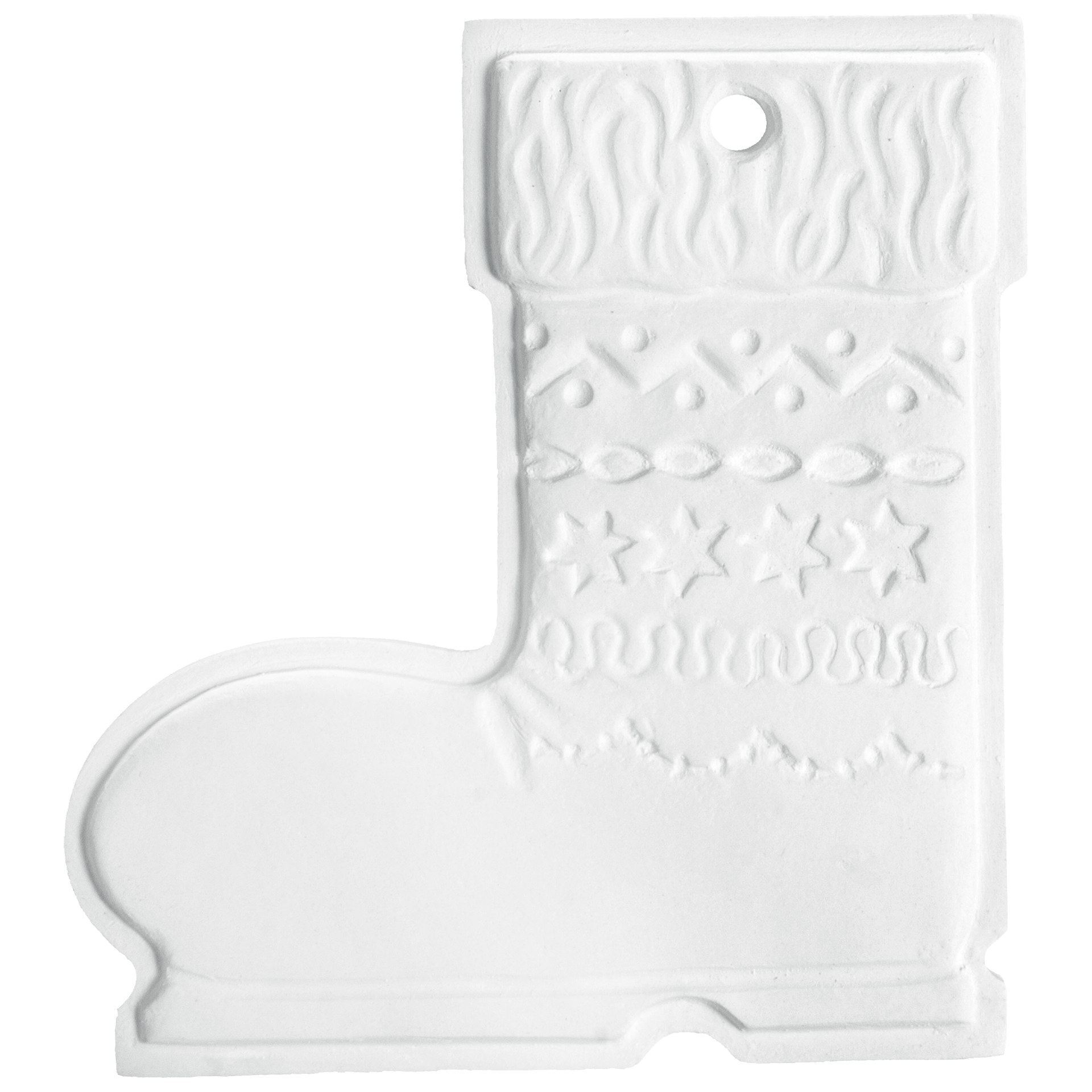 Stiefel, Weiß, bisquit, H 4,5 cm | Meissen Christmas Boot 000003 - 98E36 - Meissen Weimar