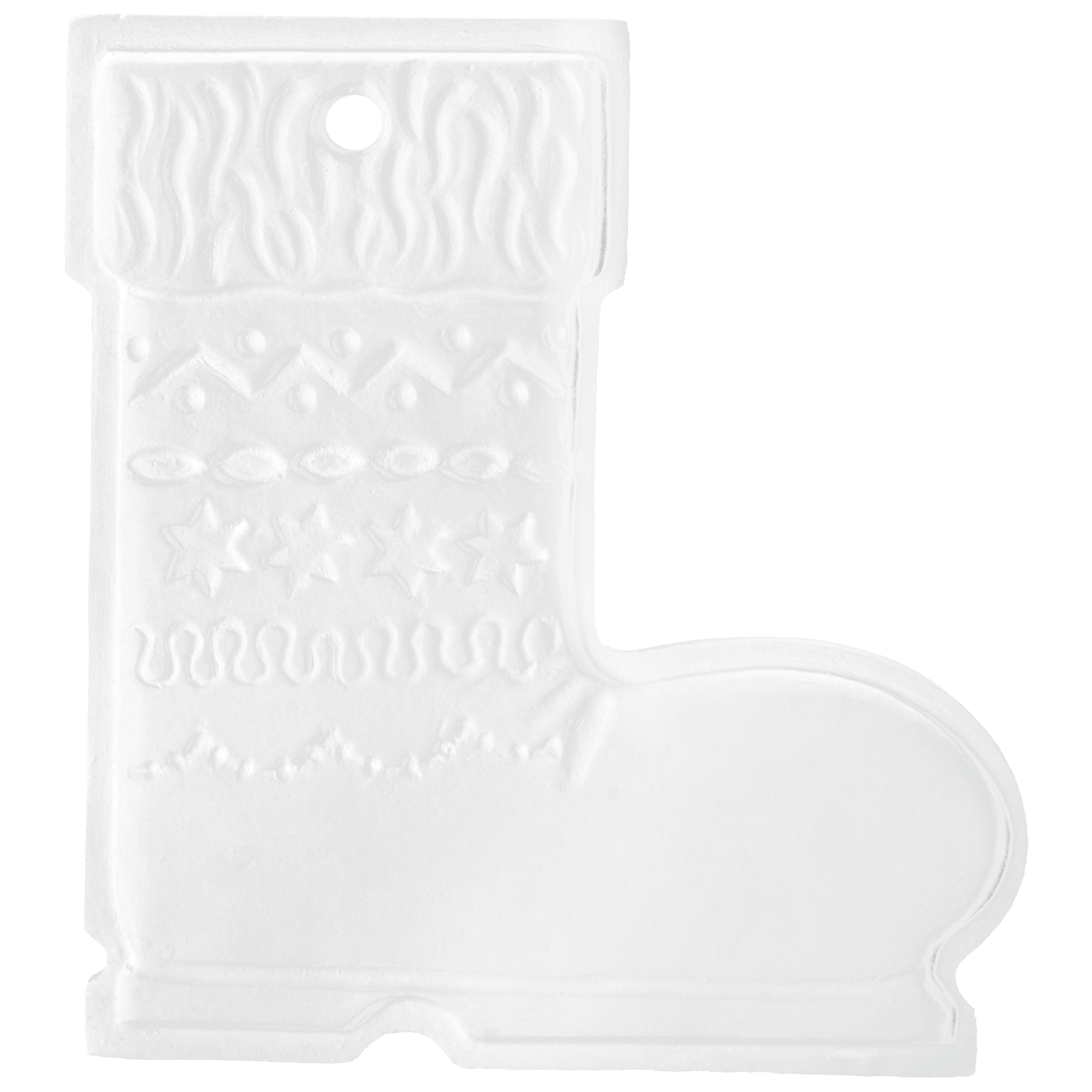 Stiefel, Weiß, bisquit, H 4,5 cm | Meissen Christmas Boot 000003 - 98E36 - Meissen Weimar