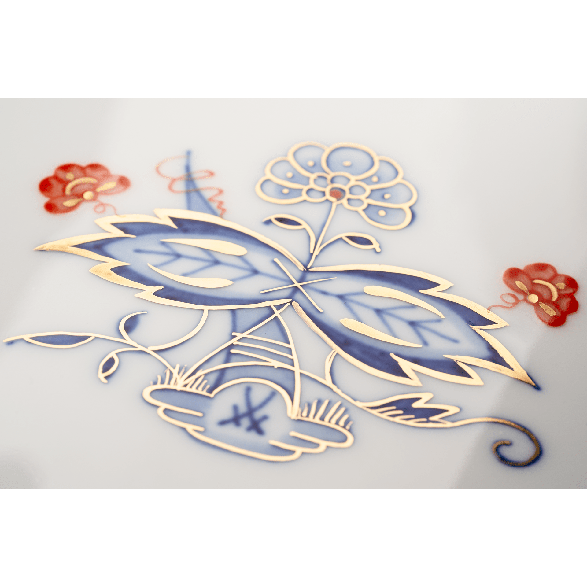Suppenteller, Blütenzweige, Doppelblatt, Ø 23 cm | Meissen No. 41 Noble Blue 802890 - 41487 - Meissen Weimar