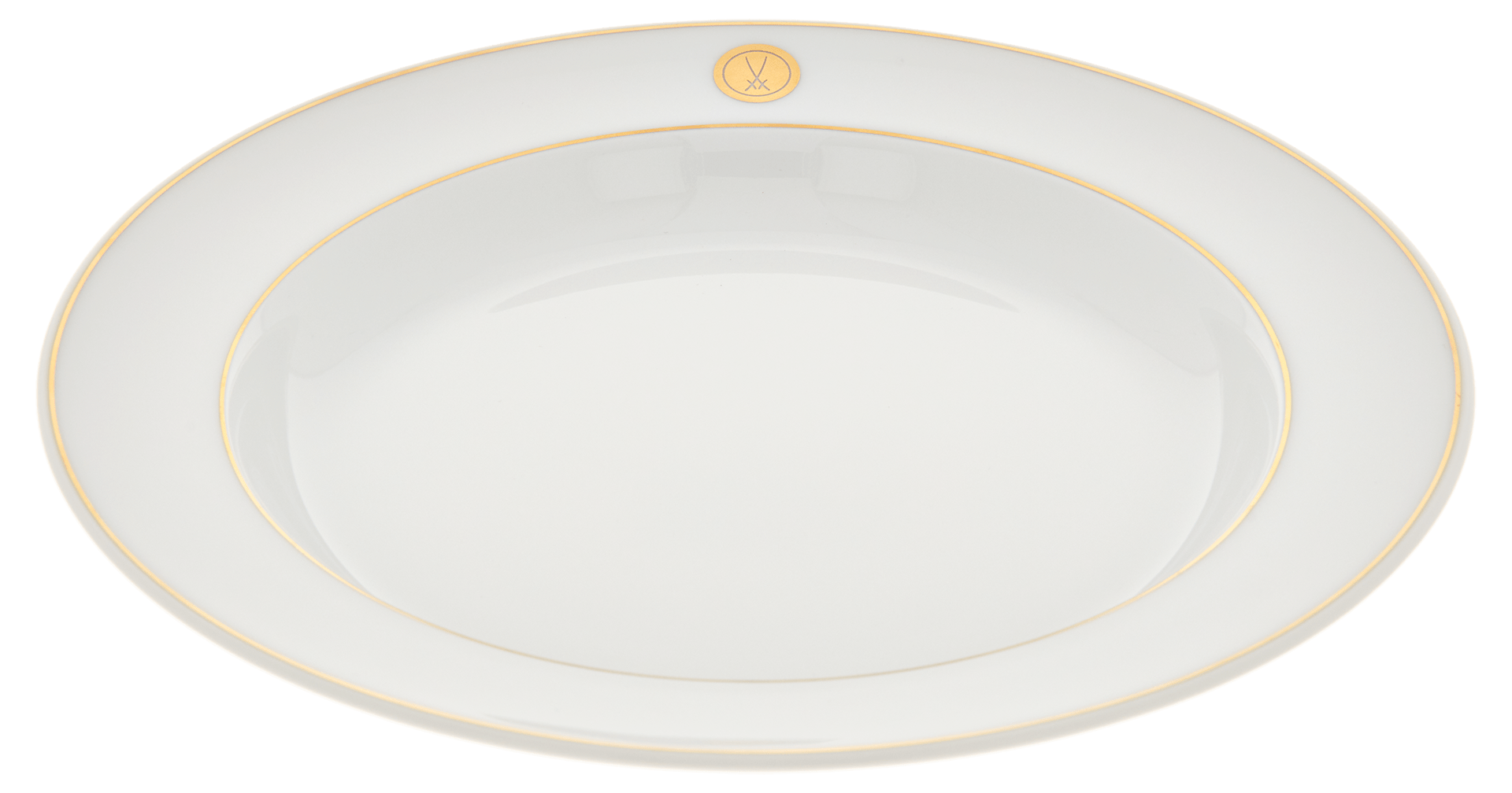 Suppenteller, Schwertermedaillon, Goldfaden, Ø 23 cm | Meissen No.41 Swords Luxury Gold 99a365 - 41487 - Meissen Weimar