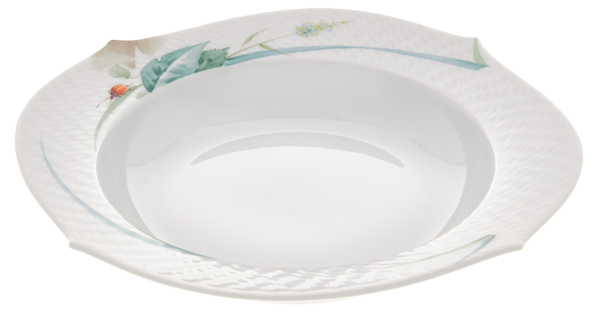 Suppenteller Waldflora Relief Ø 23,5 cm | Meissen Wellenspiel Relief 614501 - 29488 - Meissen Weimar