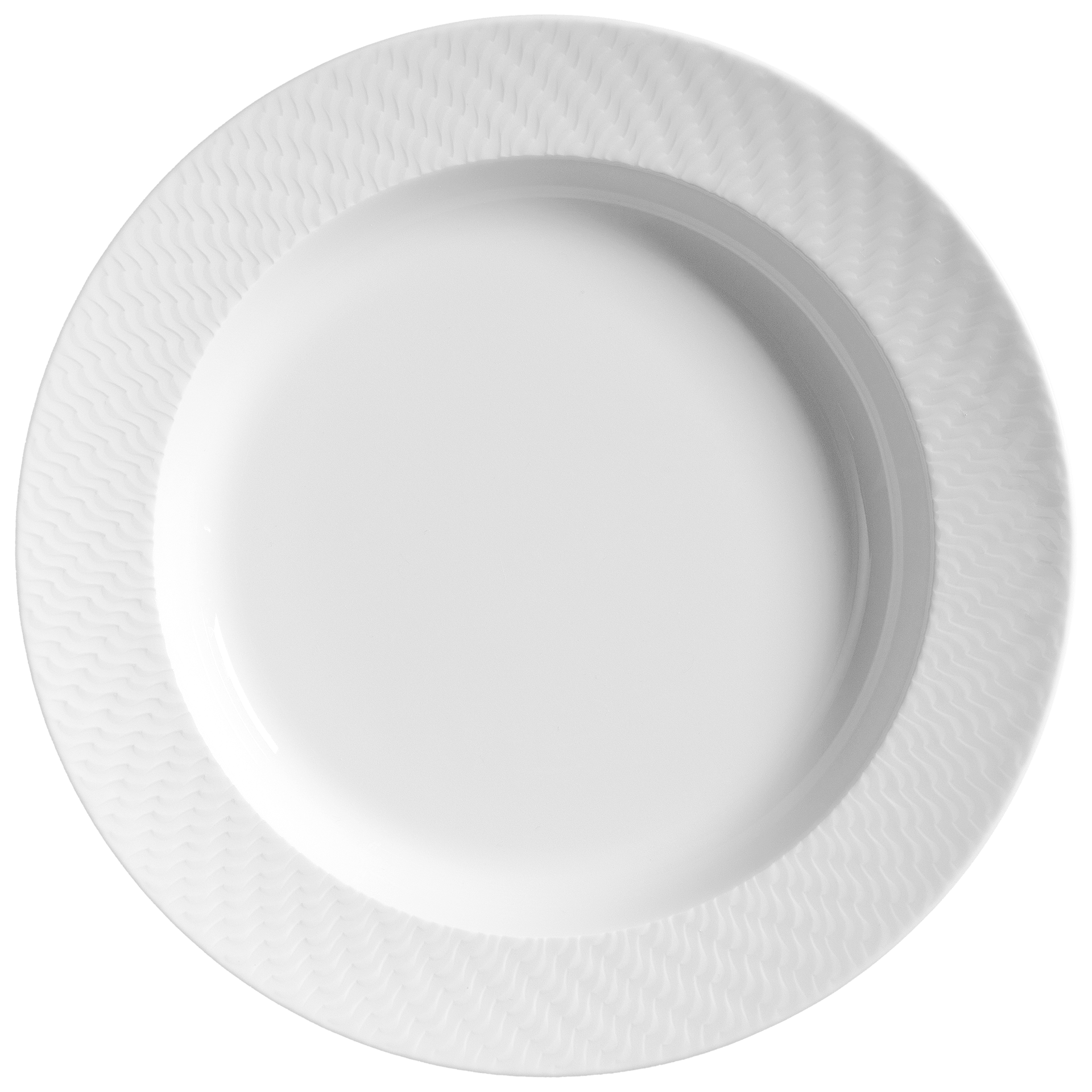 Suppenteller, Weiß, Ø 23 cm | Meissen No.41 Wellenspiel Relief 000001 - 29A87 - Meissen Weimar