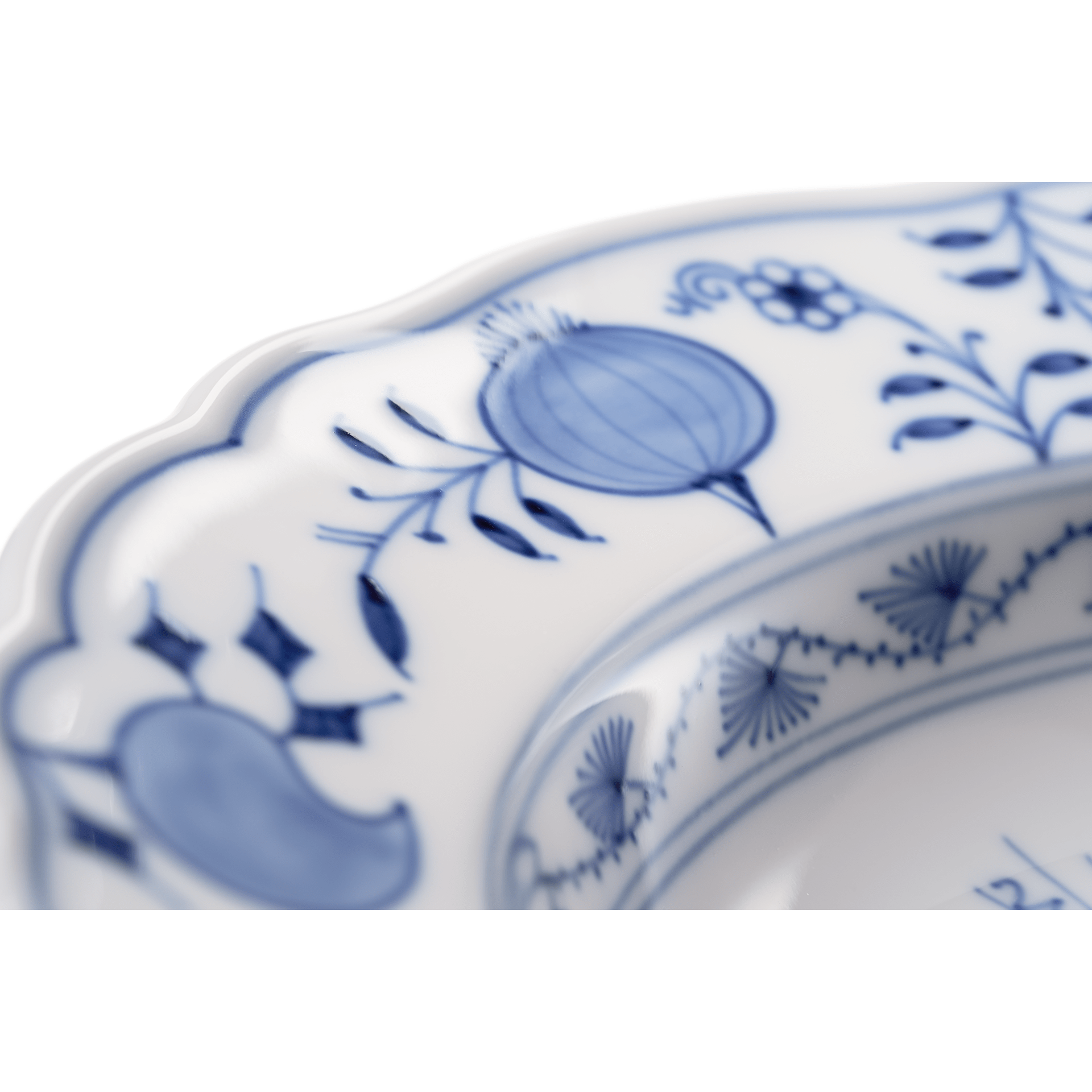 Suppenteller, Zwiebelmuster, kobaltblau, weißer Rand, Ø 22 cm | Meissen Neuer Ausschnitt 800101 - 00488 - Meissen Weimar