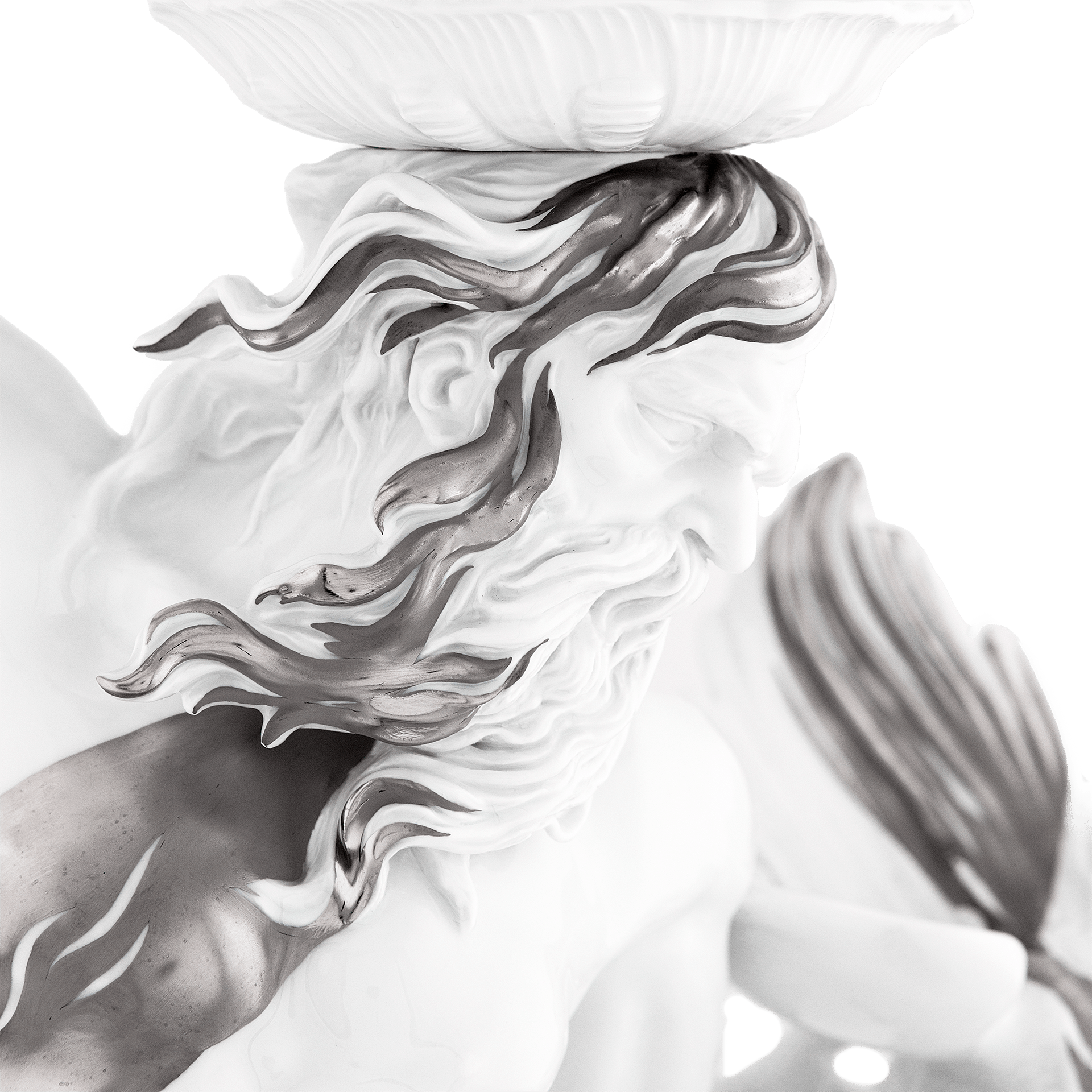 Tafelaufsatz Glaukos, Platinmalerei, H 47 cm | Meissen Exklusiv - Kollektion 901280-80502 - Meissen Weimar