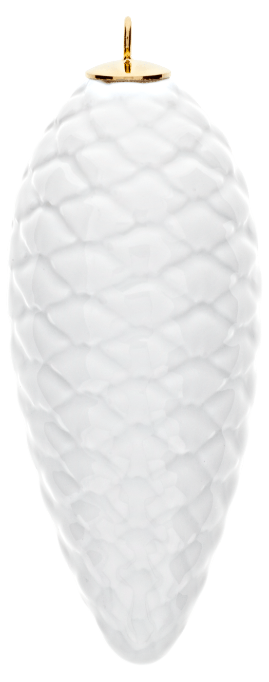 Tannenzapfen, Weiß, H 8,5 cm | Meissen Relief 000001 - 83M26 - Meissen Weimar