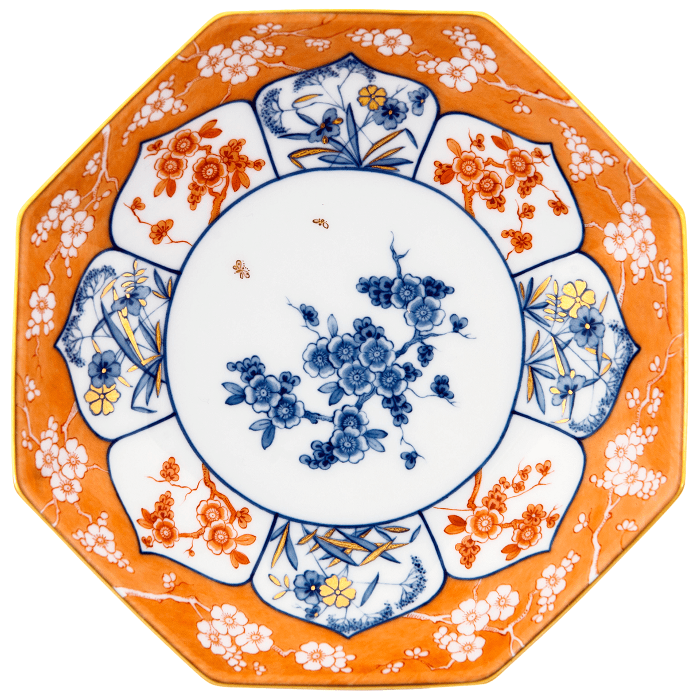Tasse und Untertasse Japanische Blumenzweige und Gräser Rot, H 6,8 cm, V 0,15 l | Meissen Limitierte Meisterwerke 408174 - 55836 - Meissen Weimar