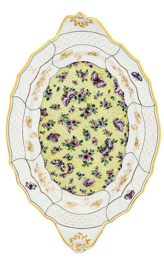 Tee - Dejeuner Blüten - und Schmetterlingsfantasien, limitiert, Gesamtgewicht 2300 g | Meissen Limitierte Meisterwerke 589984 - c0201 - Meissen Weimar