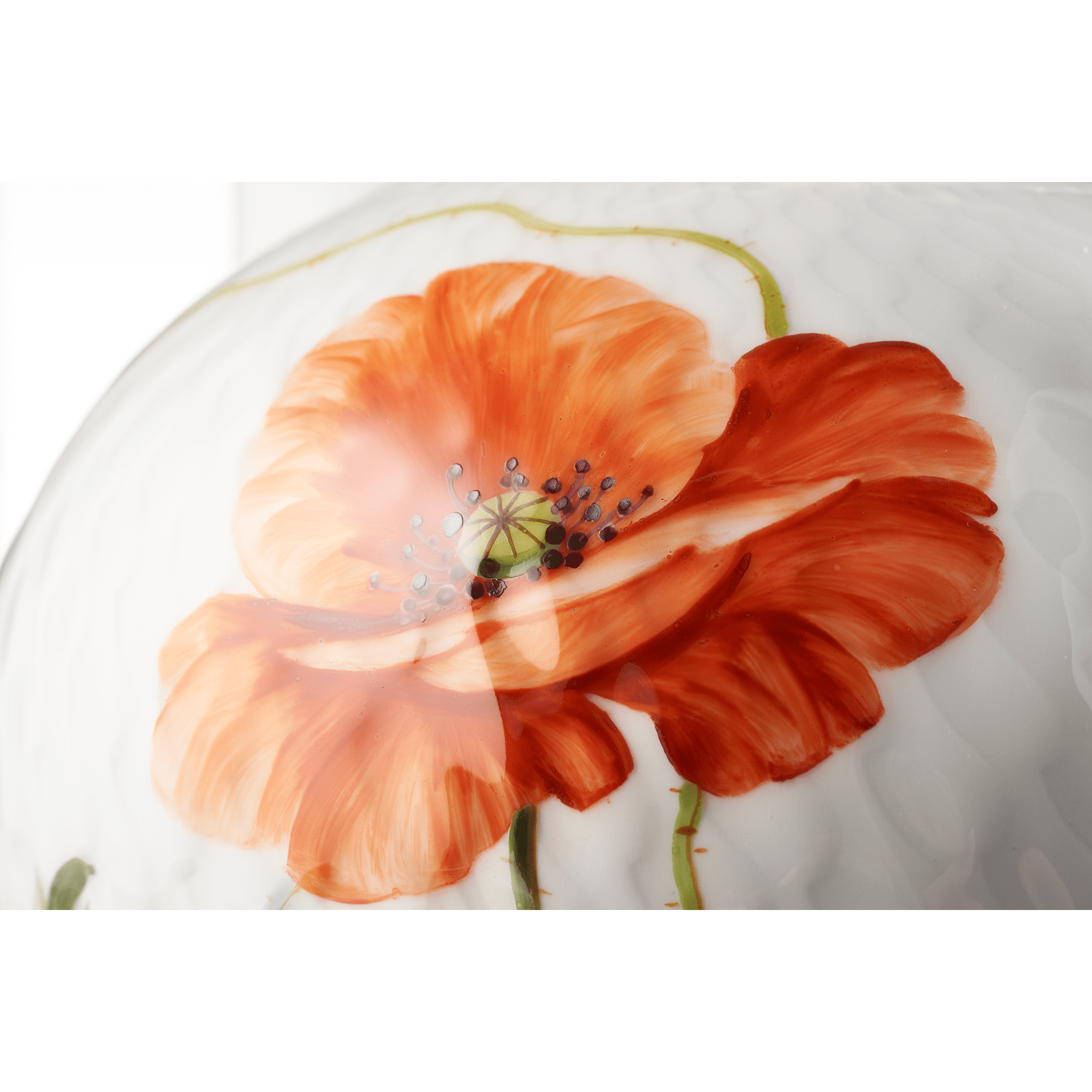 Teekanne, Blumenmalerei "Wilder Mohn", rot, weißer Rand, V 1,05 l | Meissen Wellenspiel Relief 615201 - 29727 - Meissen Weimar