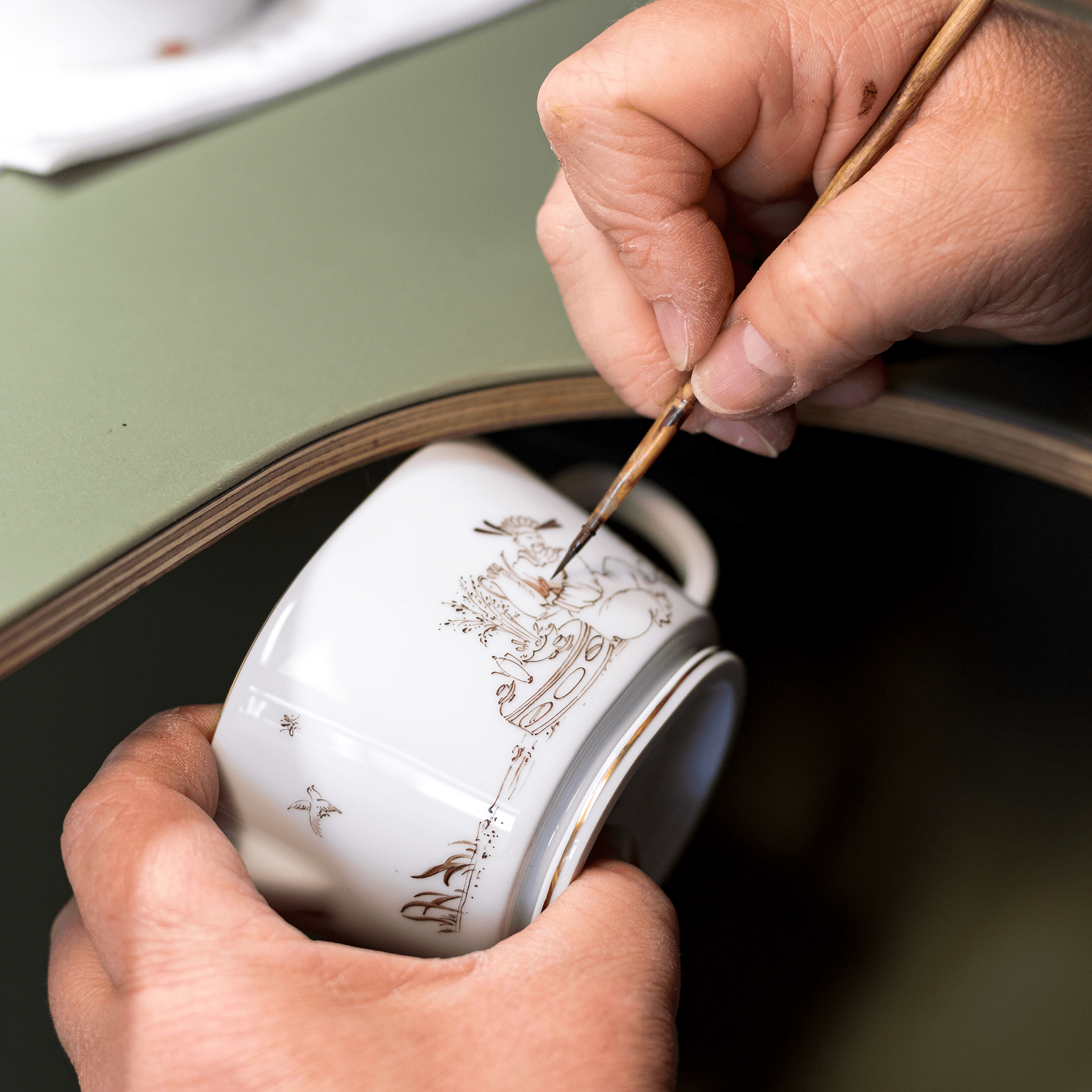 Teeset "Grafische Szenen nach Höroldt", Lim. 25, Form "Vitruv" | Meissen Limitierte Meisterwerke 593484-C4313 - Meissen Weimar