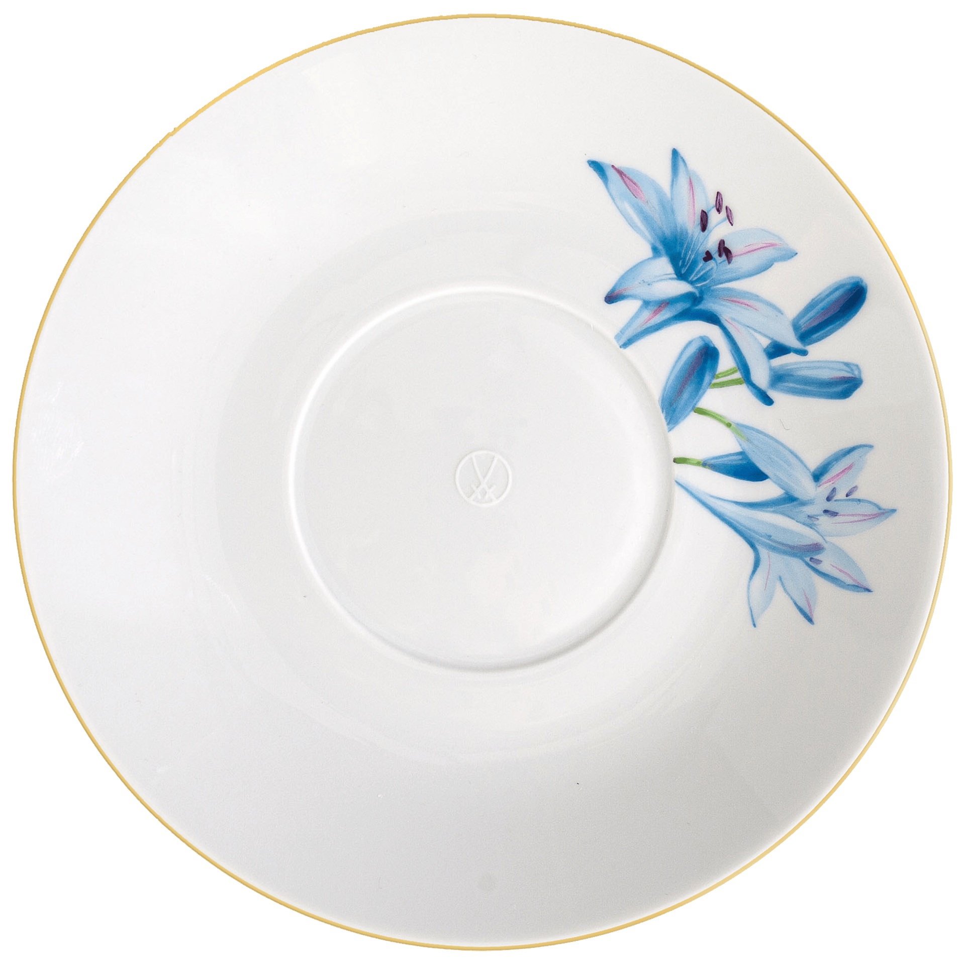 Teetasse Schmucklilie Goldrand, Ø 16,5 cm | Meissen Cosmopolitan 61b165 - 37633 - Meissen Weimar