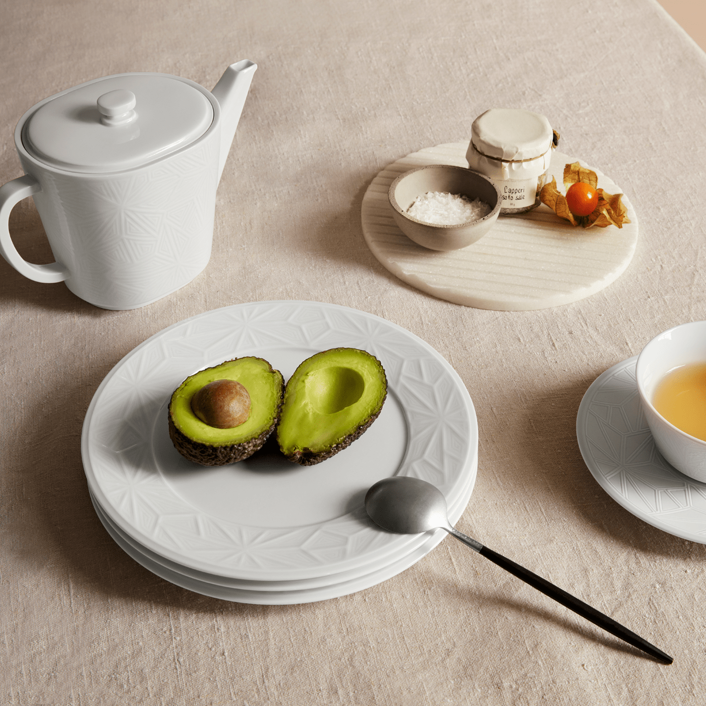 Teetasse V 0,2 l, Weiß, Ø 16,5 cm | Meissen Vitruv Graphic 000001 - 45633 - Meissen Weimar