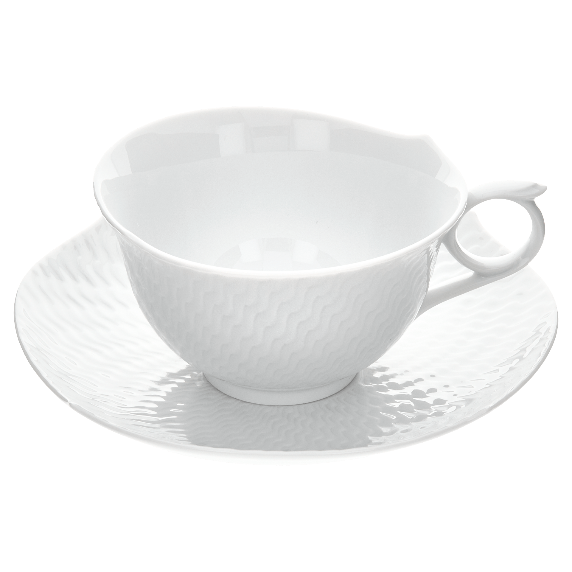 Teetasse, Weiß, 0,15 l | Meissen Wellenspiel Relief 000001 - 29633 - Meissen Weimar